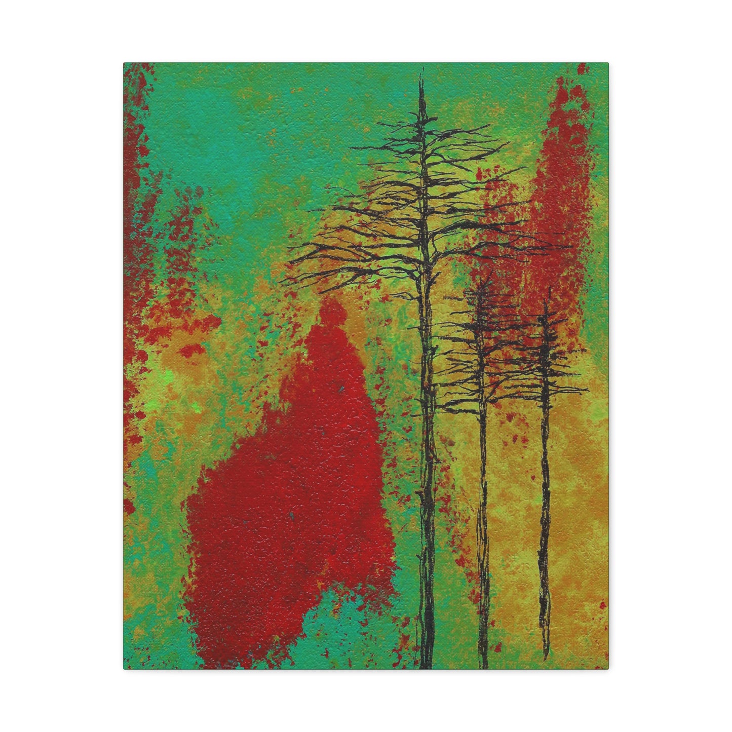 Titled "Density" Acrylic And Ink On Canvas