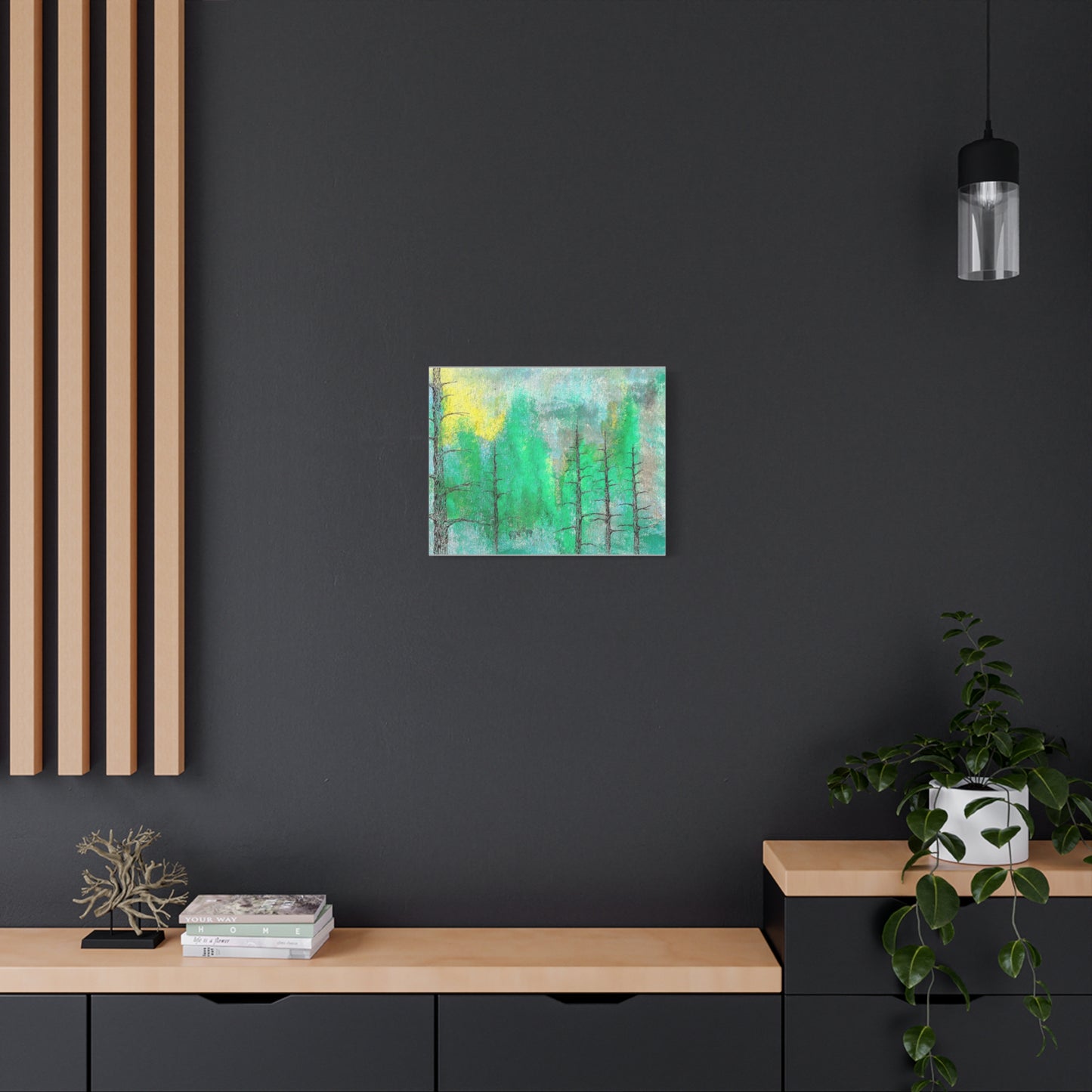Titled "A View Of The Colorado Forest" Abstract On Canvas