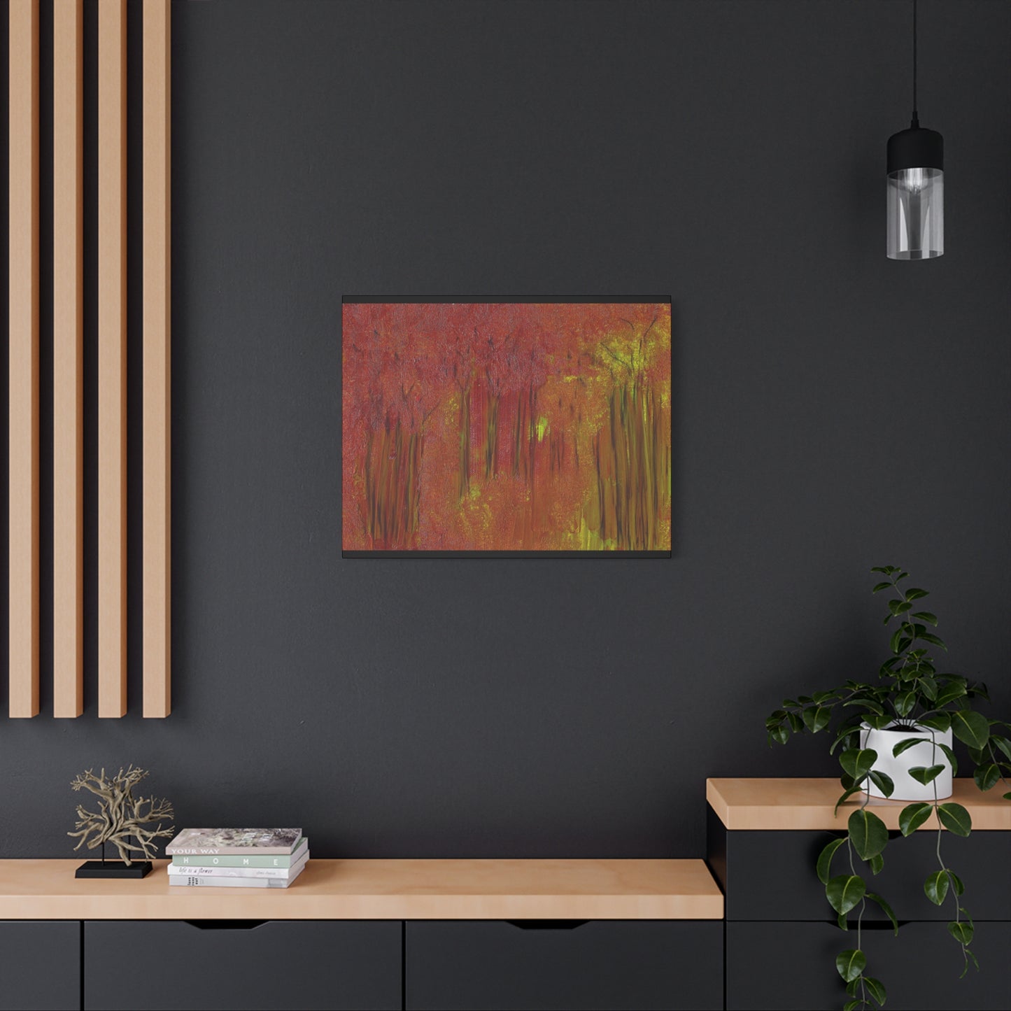 Titled "The Whispering Forest" Abstract On Canvas