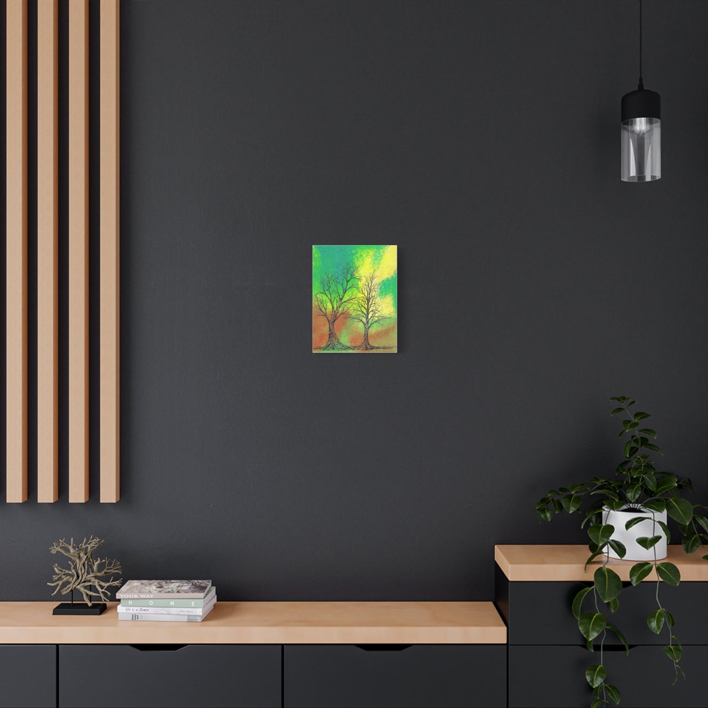 Titled "Into The Emerald Forest" Abstract On Canvas