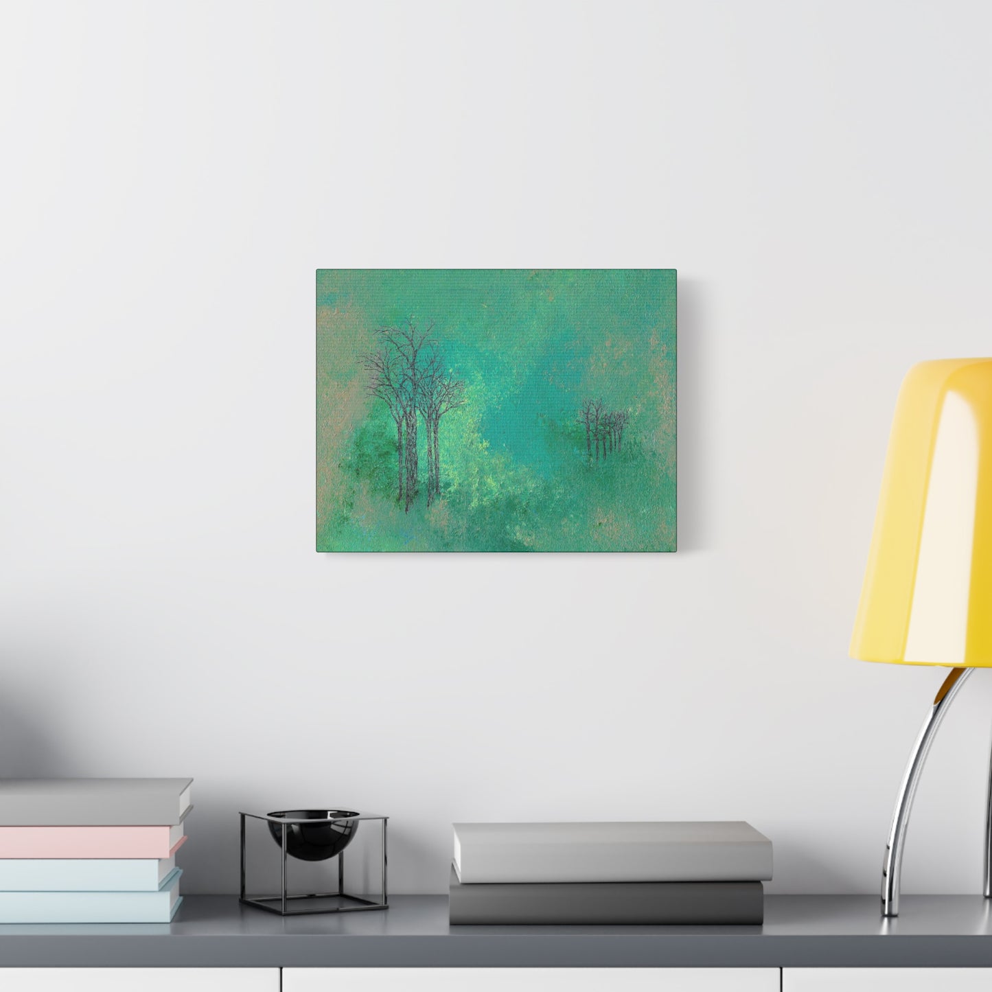 Titled "Trees In The Clouds" Abstract On Canvas