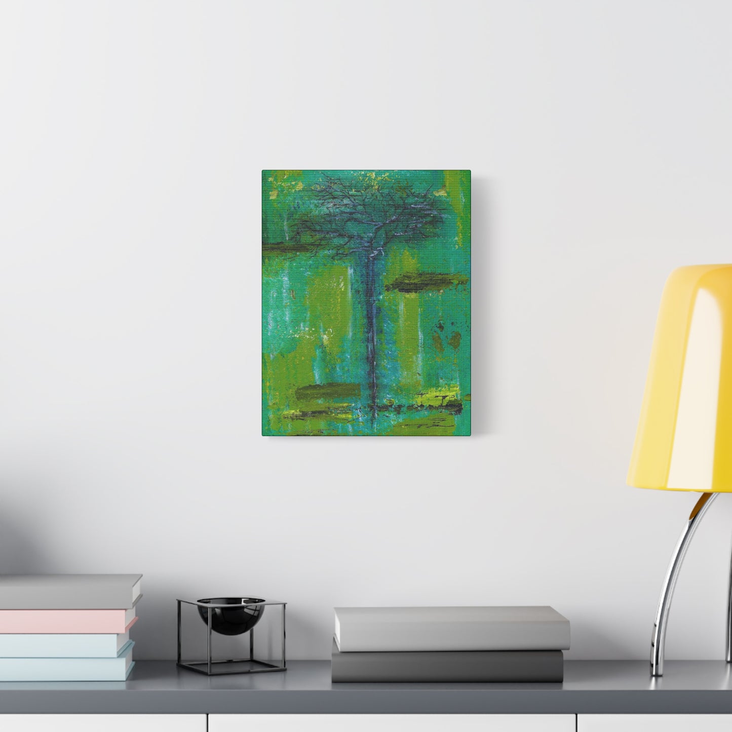 Titled "From The Terrace" Abstract On Canvas