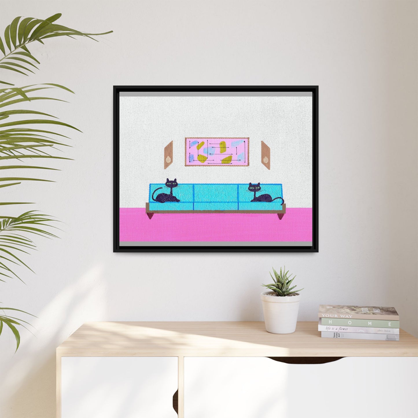 Well Behaved Vintage Inspired Framed Canvas Print