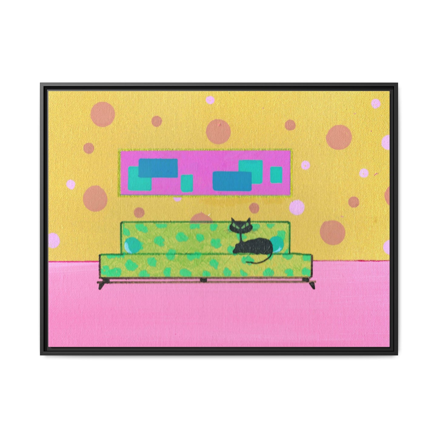 Waiting For Brother Vintage Inspired Framed Canvas Print