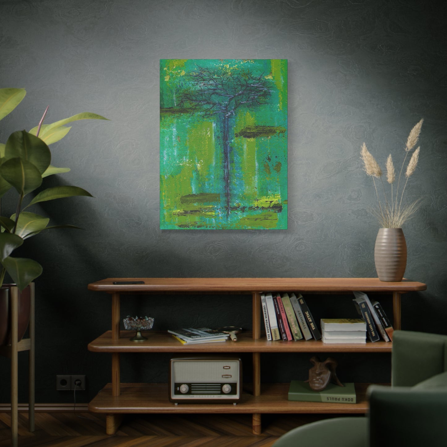 Titled "From The Terrace" Abstract On Canvas