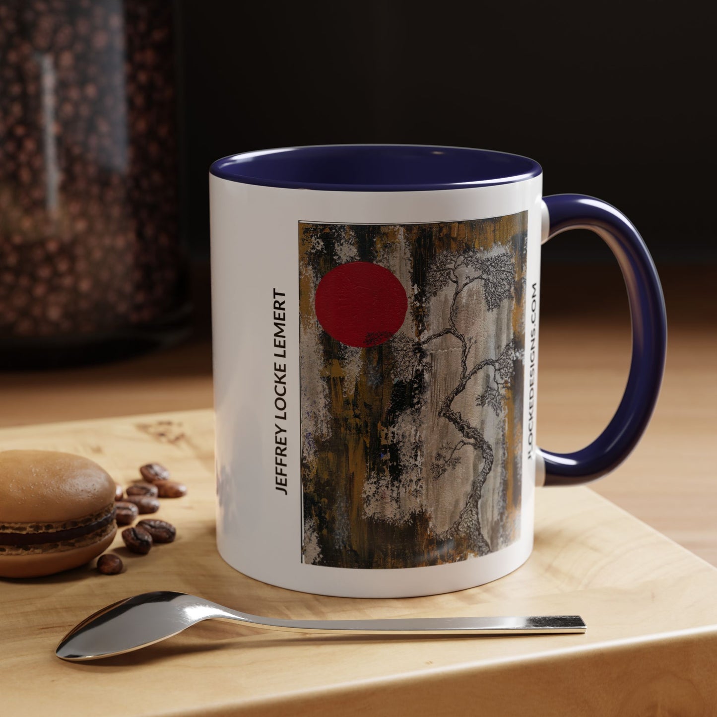 Coffee Mug With Original Art Design When The Red Moon Rises