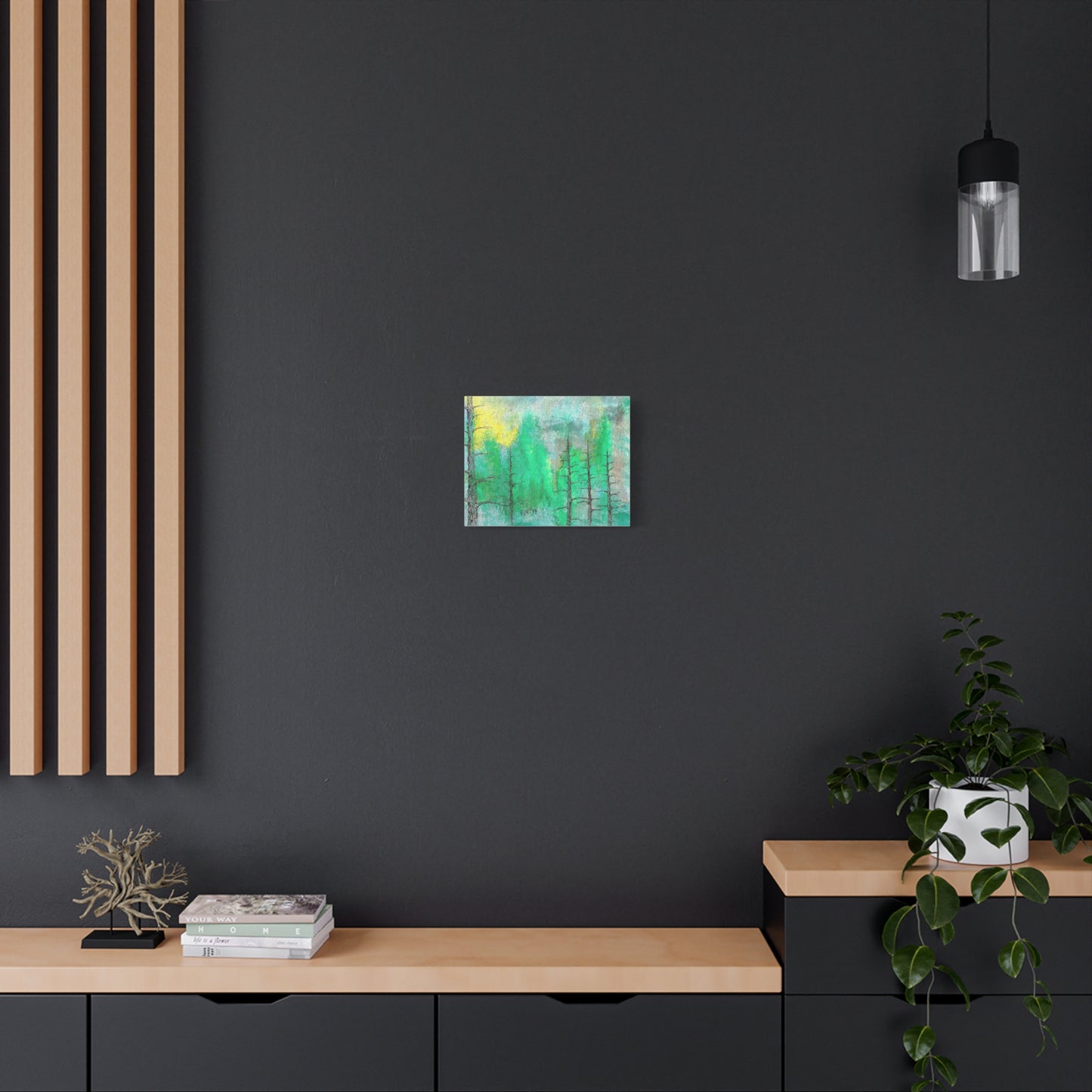 Titled "A View Of The Colorado Forest" Abstract On Canvas
