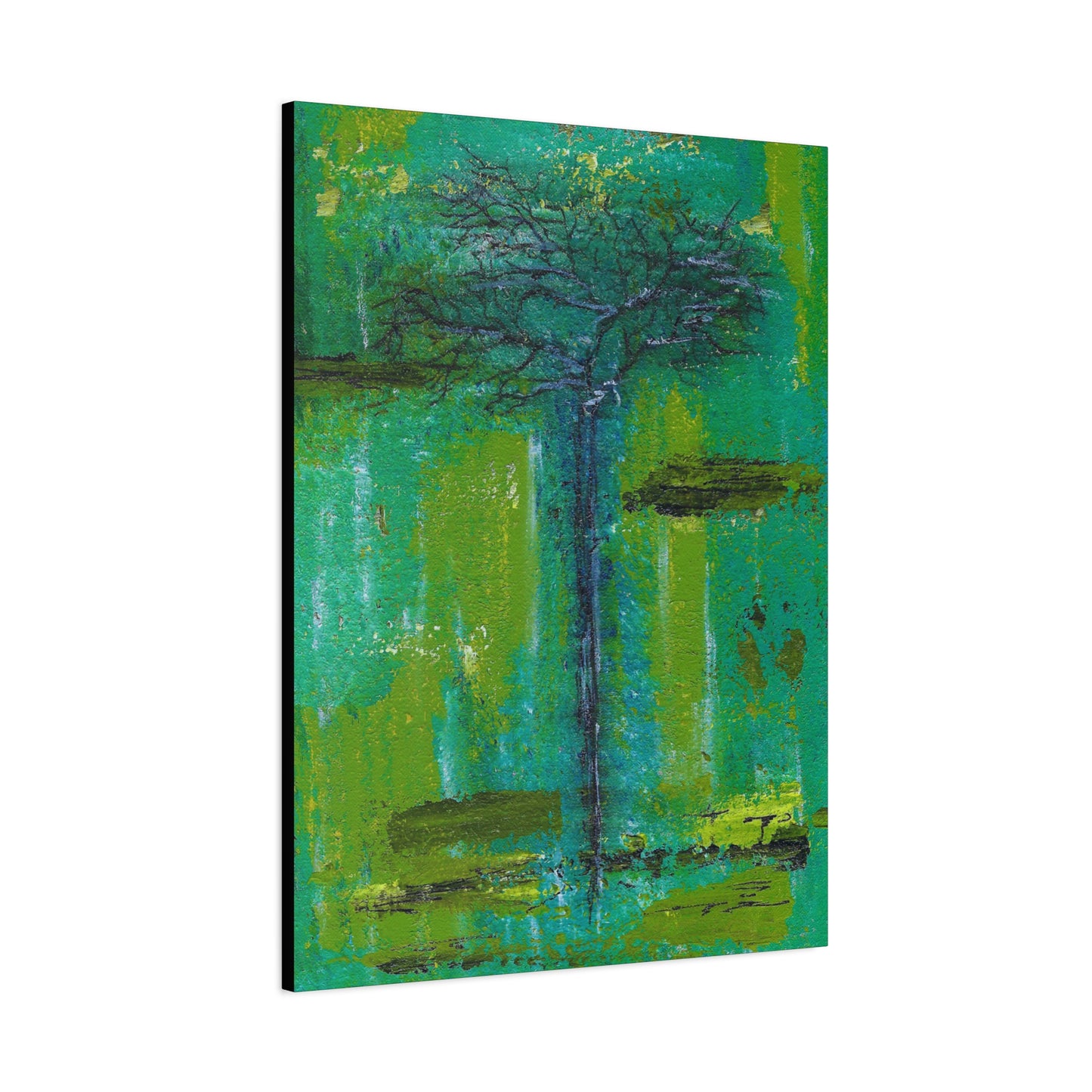 Titled "From The Terrace" Abstract On Canvas