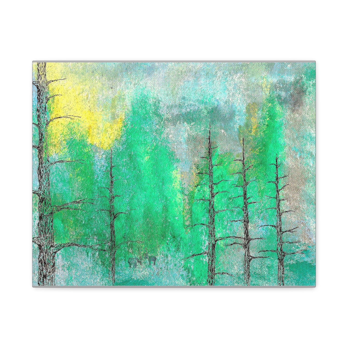 Titled "A View Of The Colorado Forest" Abstract On Canvas
