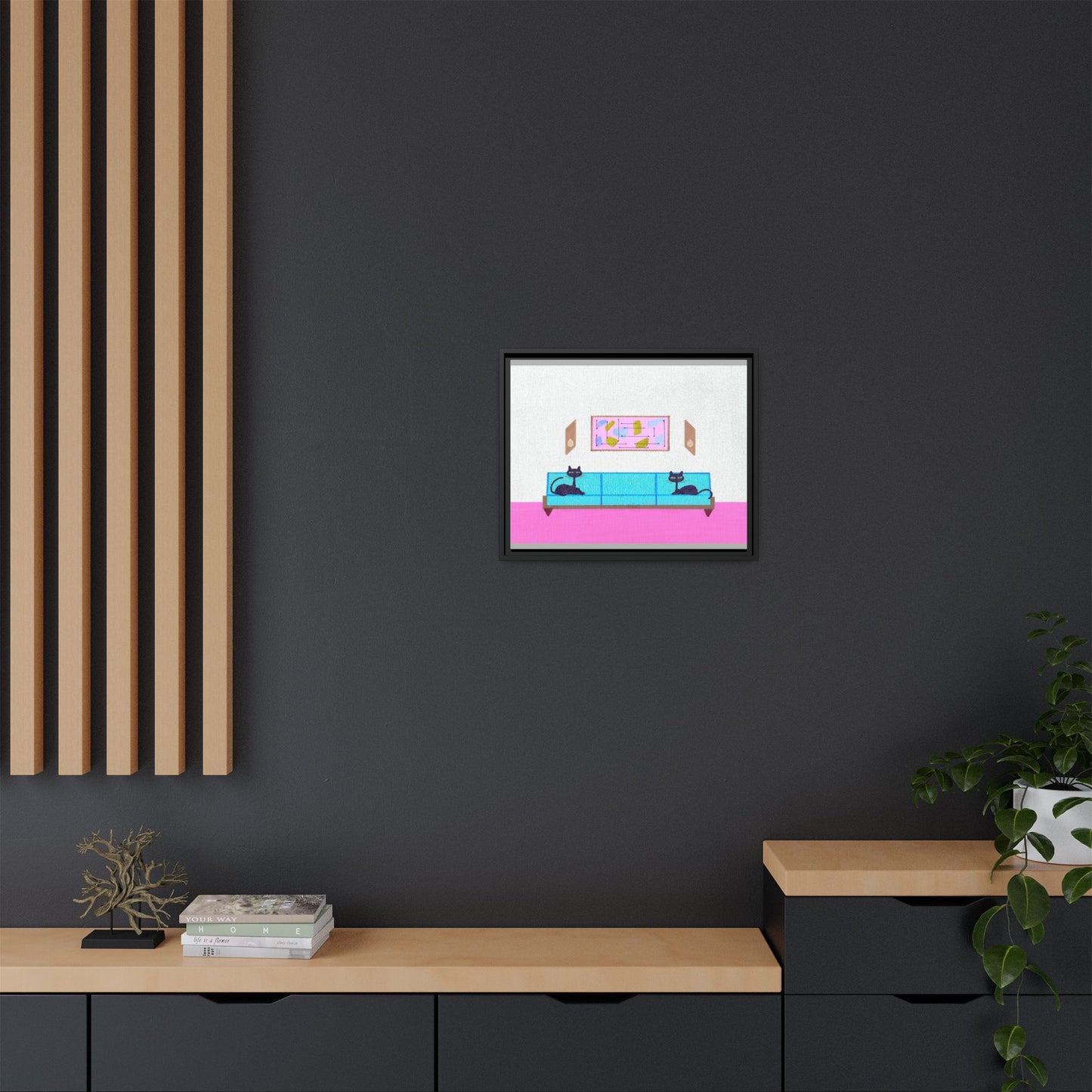 Well Behaved Vintage Inspired Framed Canvas Print