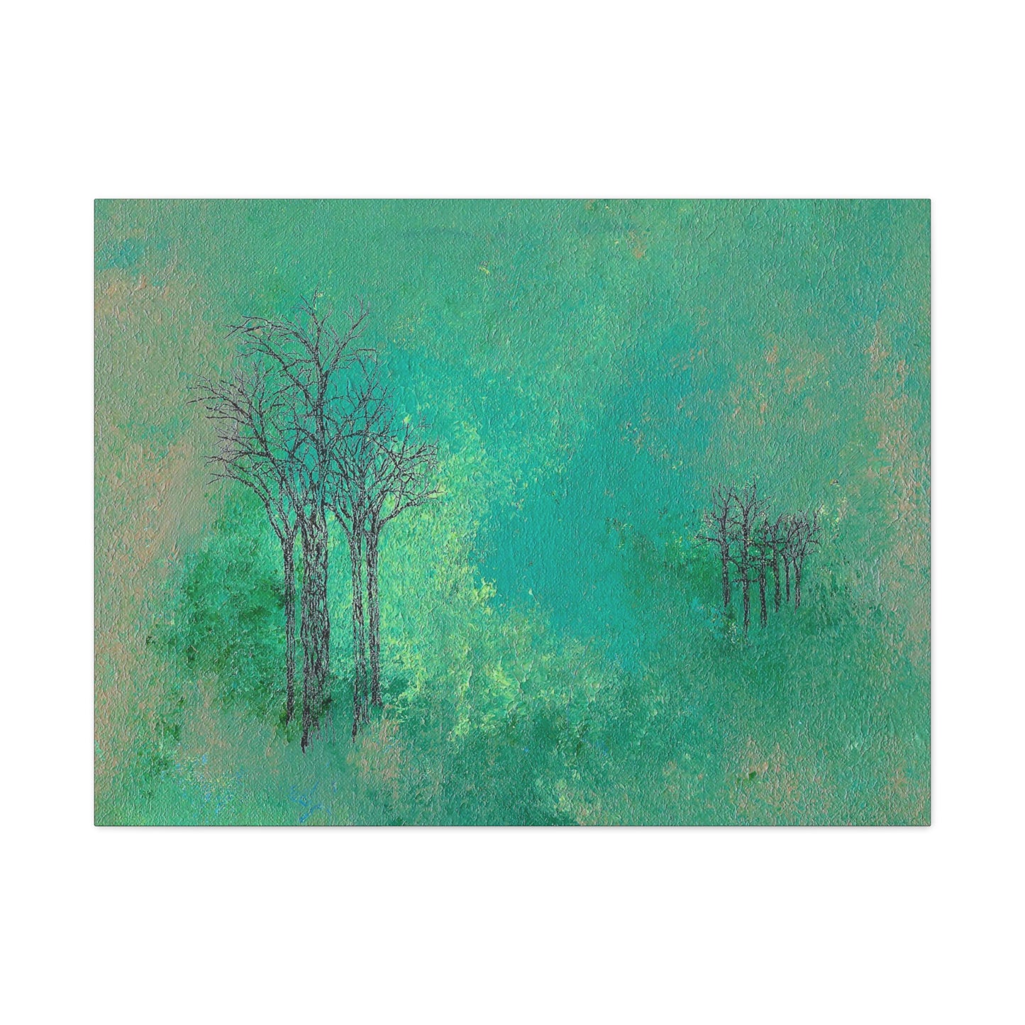 Titled "Trees In The Clouds" Abstract On Canvas