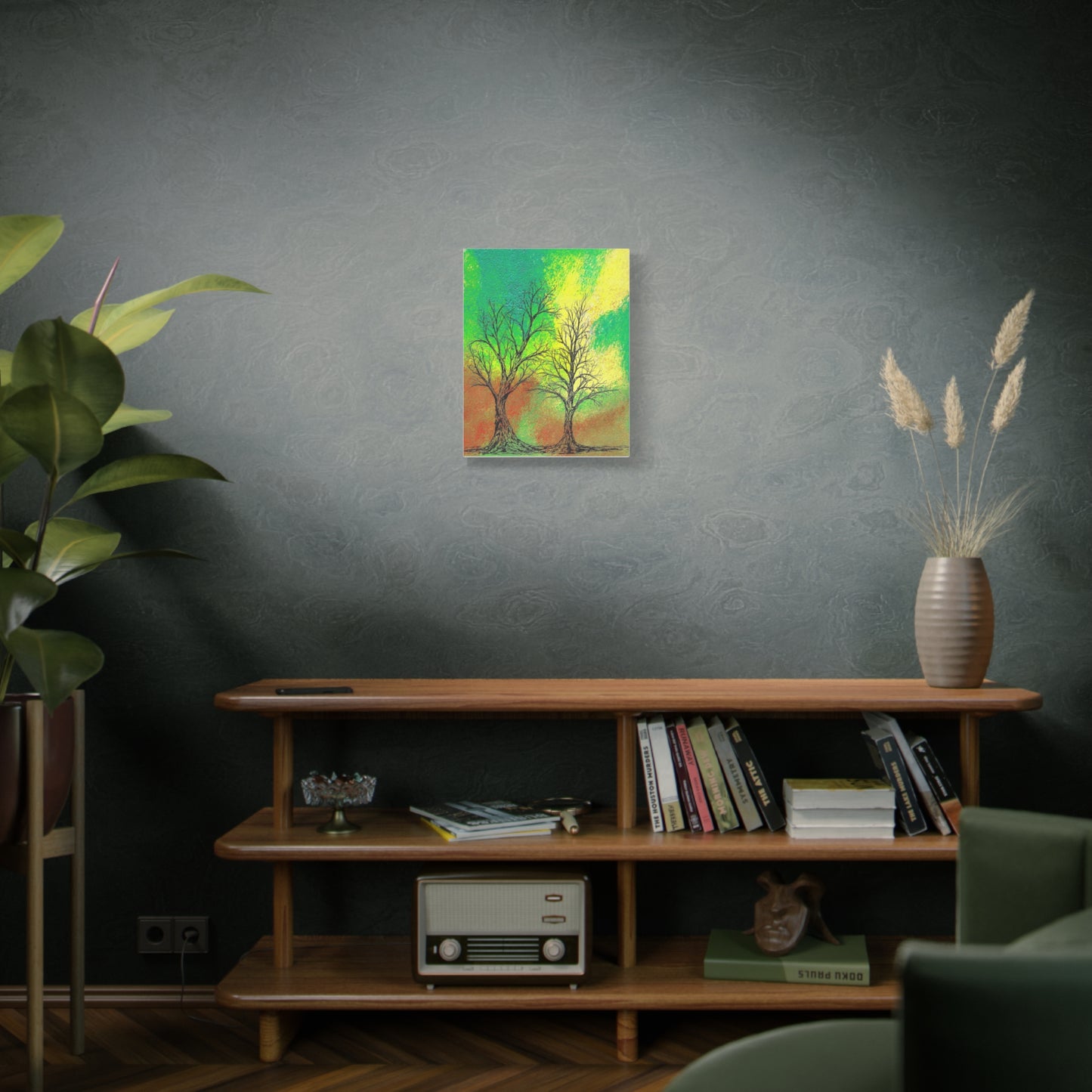 Titled "Into The Emerald Forest" Abstract On Canvas