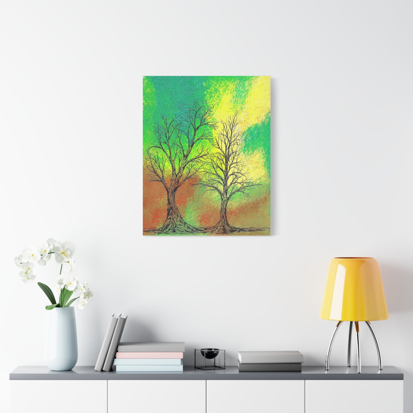 Titled "Into The Emerald Forest" Abstract On Canvas