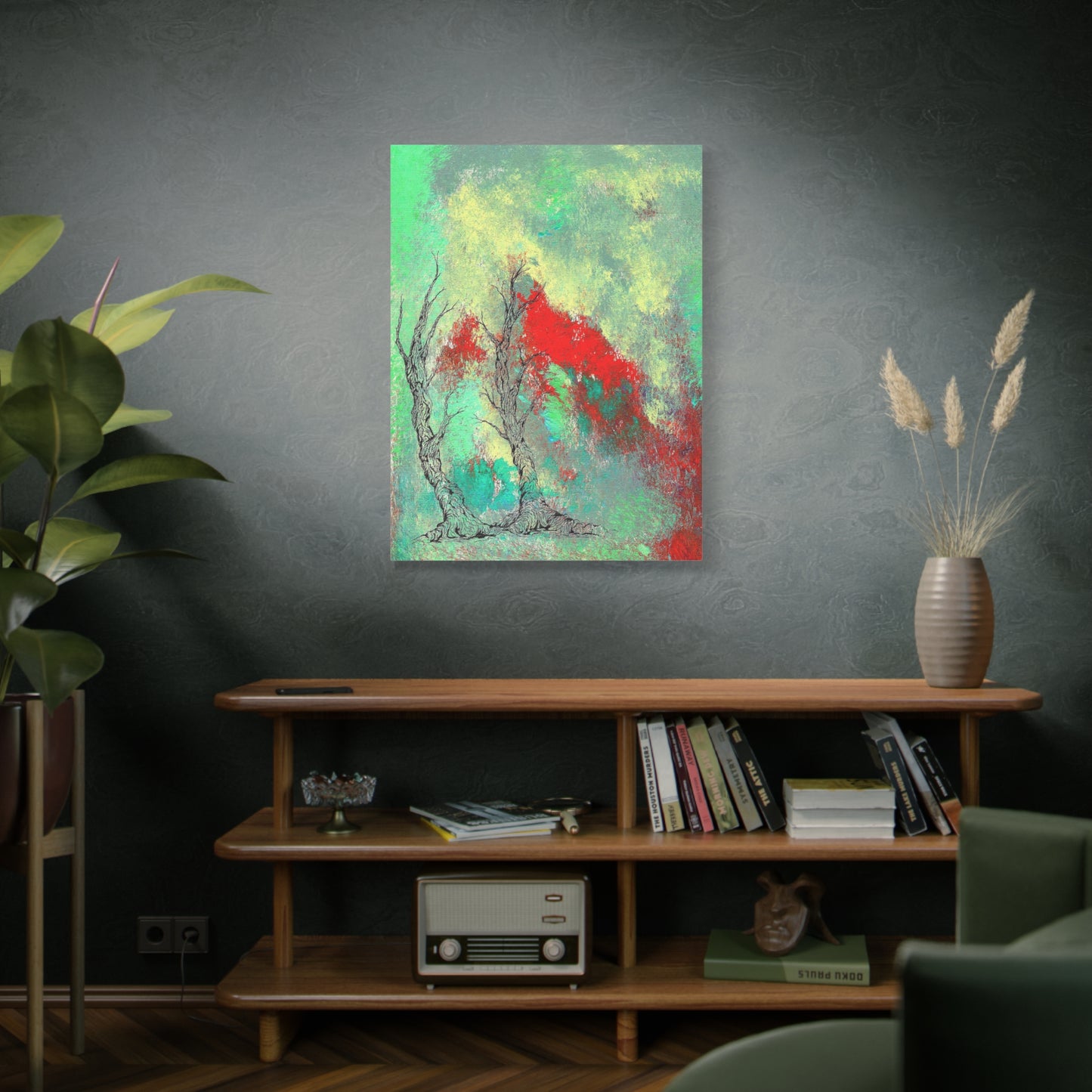 Titled "Retro Done This Way" Abstract On Canvas