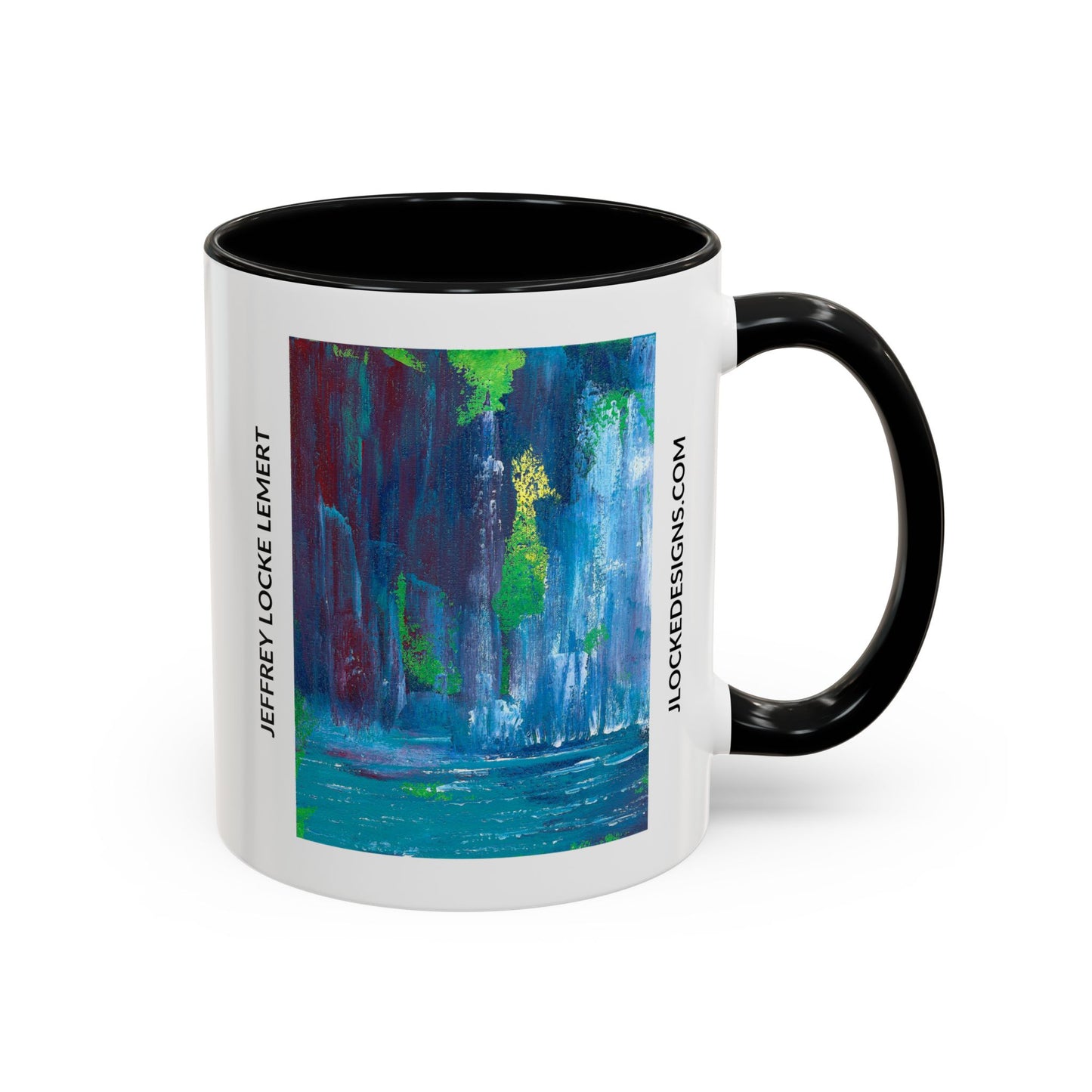 Coffee Mug With Original Art Design Waterfall