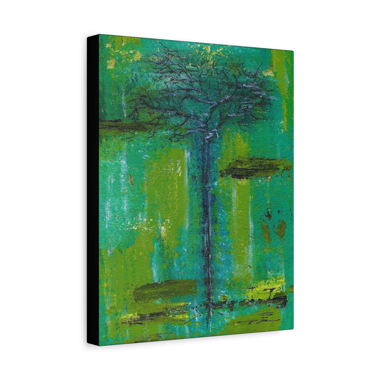 Titled "From The Terrace" Abstract On Canvas