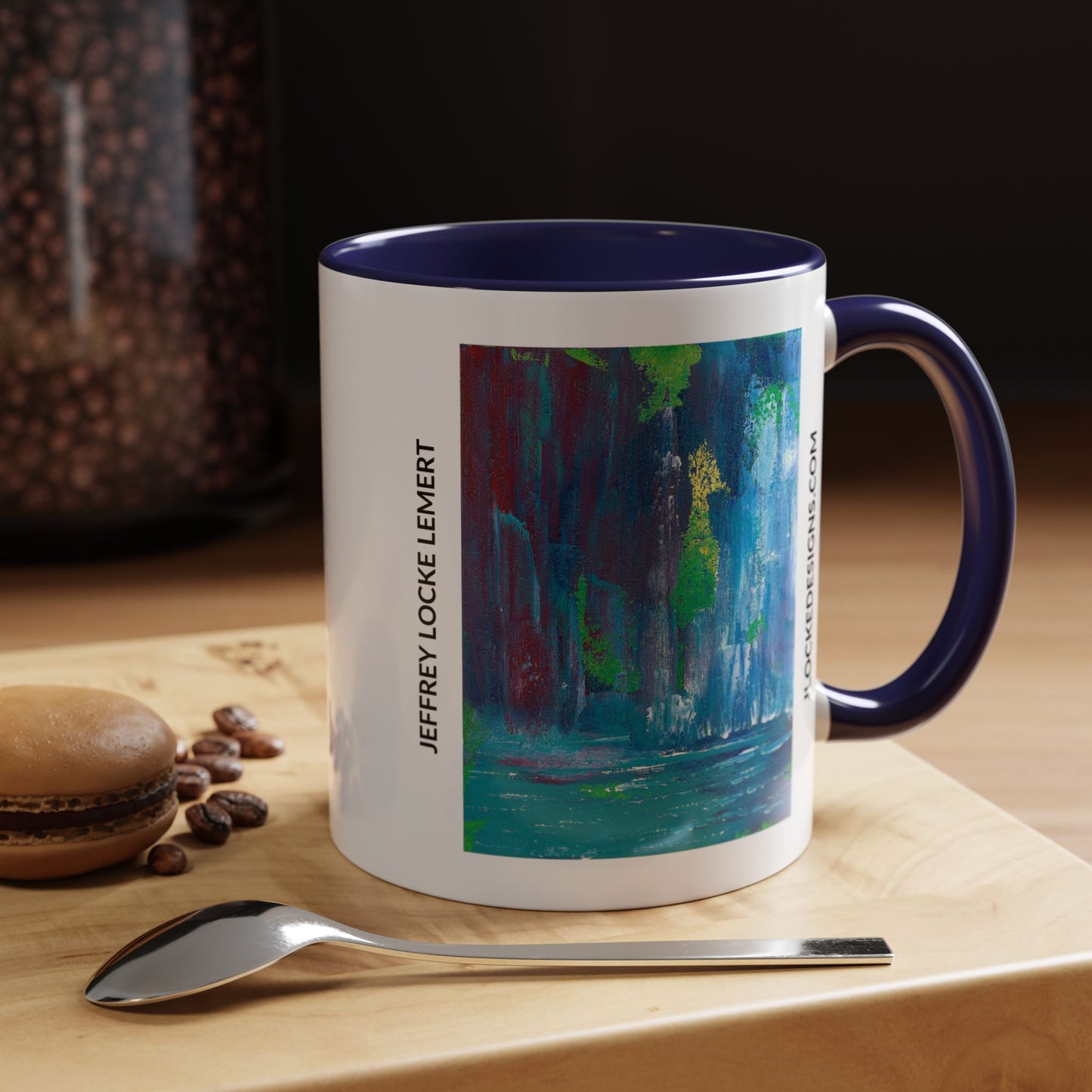 Coffee Mug With Original Art Design Waterfall