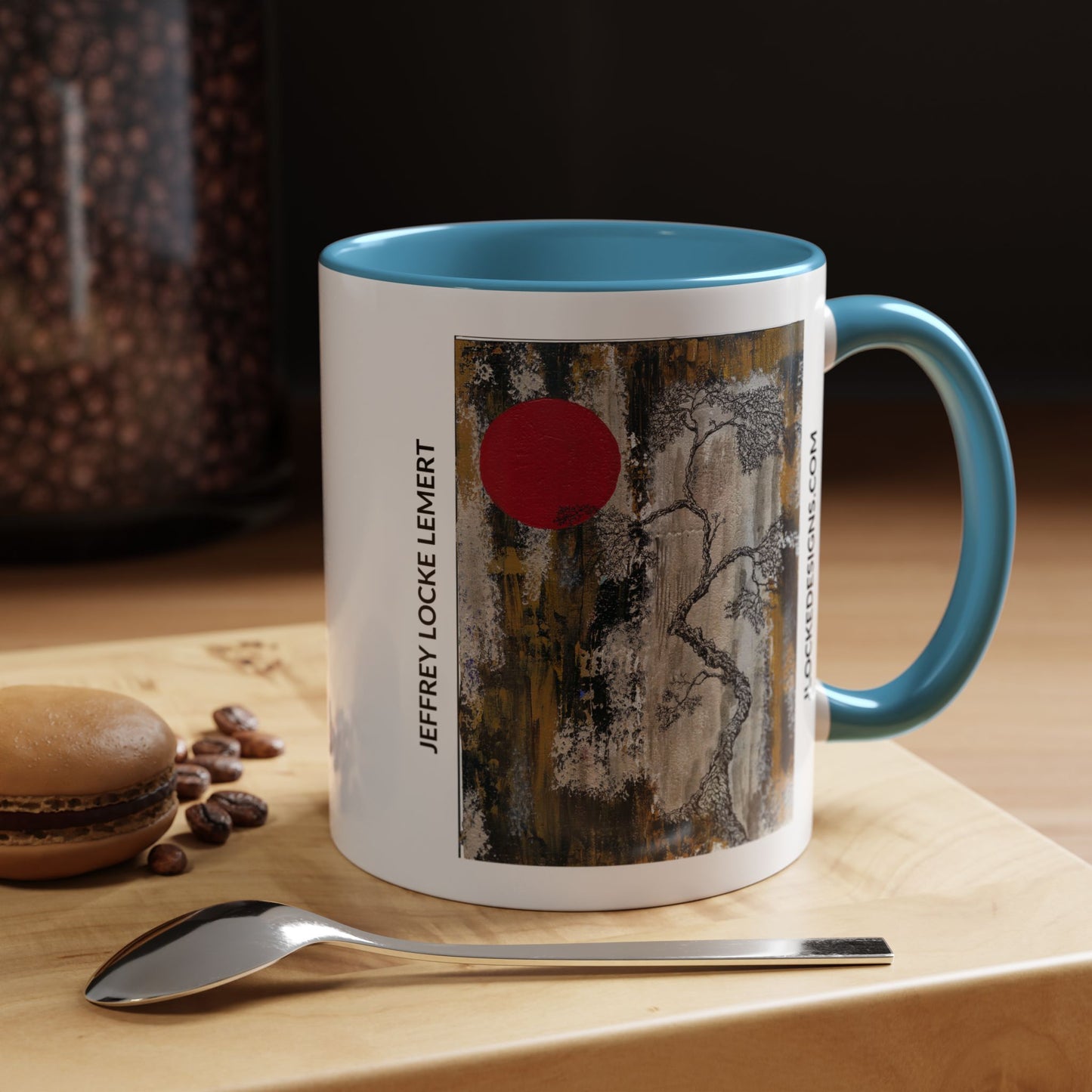Coffee Mug With Original Art Design When The Red Moon Rises