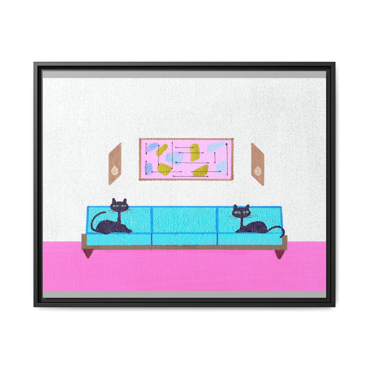 Well Behaved Vintage Inspired Framed Canvas Print