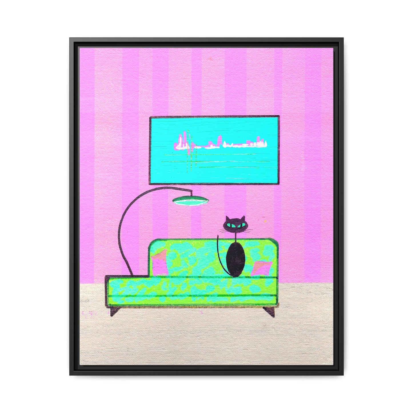 In The Spotlight Vintage Inspired Framed Canvas Print