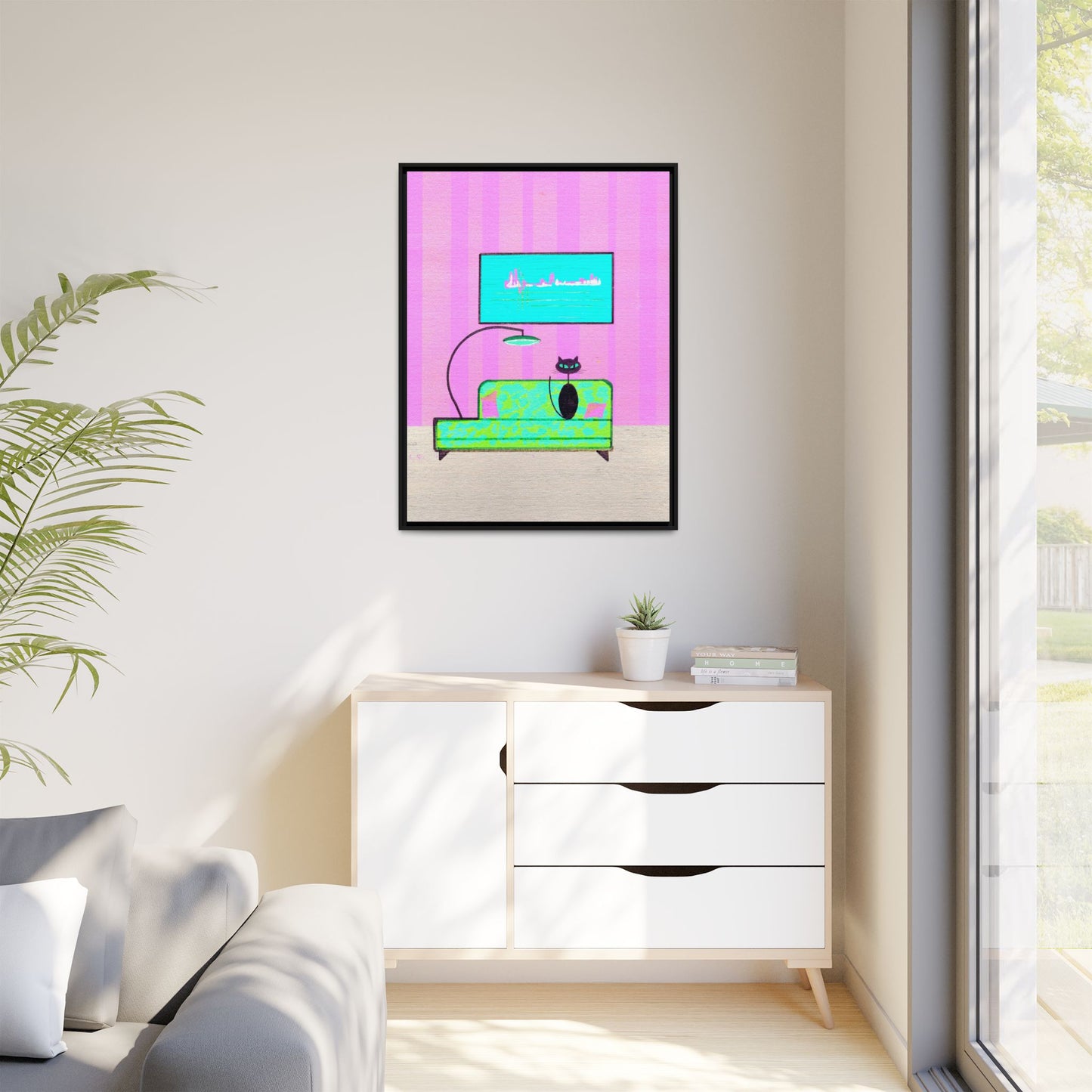 In The Spotlight Vintage Inspired Framed Canvas Print