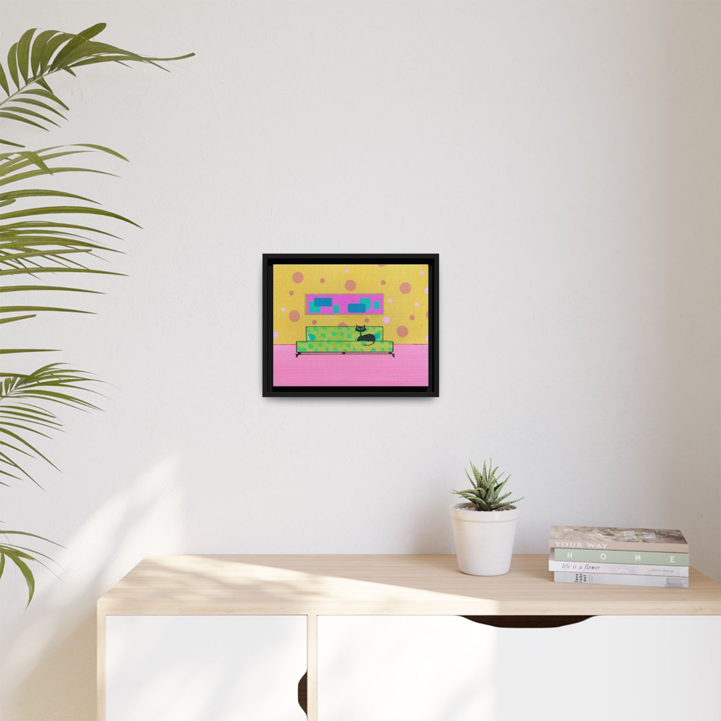 Waiting For Brother Vintage Inspired Framed Canvas Print