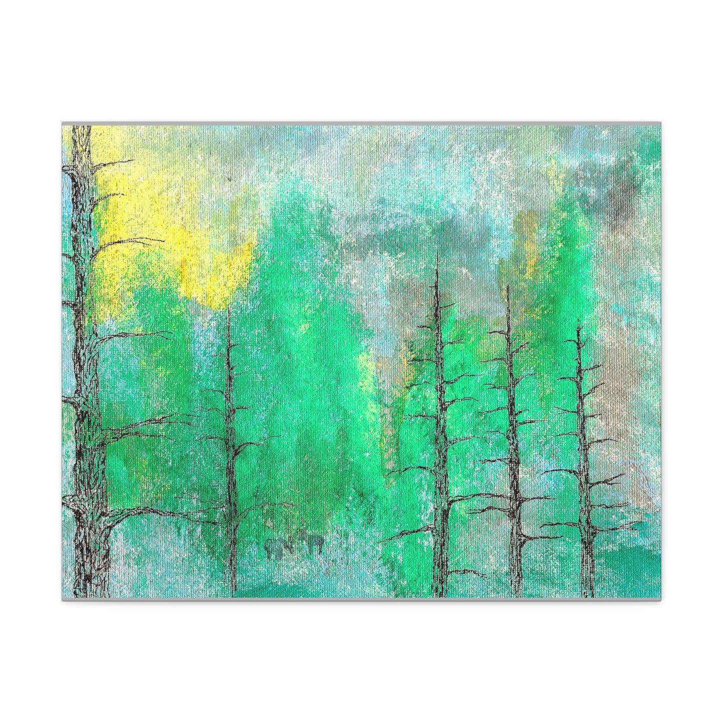 Titled "A View Of The Colorado Forest" Abstract On Canvas