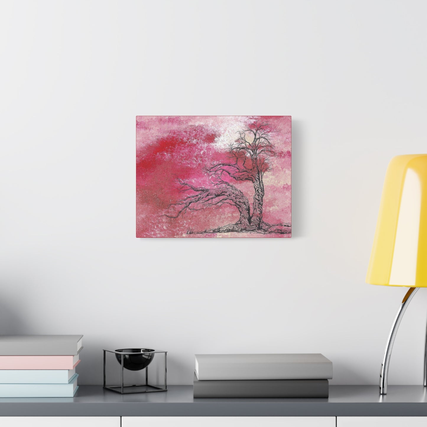 Titled "The Red Storm" Abstract On Canvas