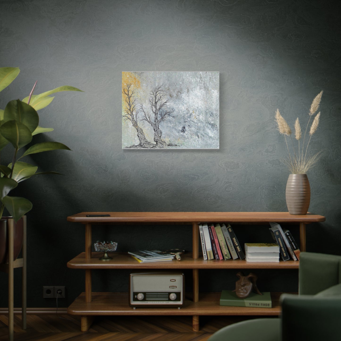 Titled "Trees In The Forest Of Life" Abstract On Canvas