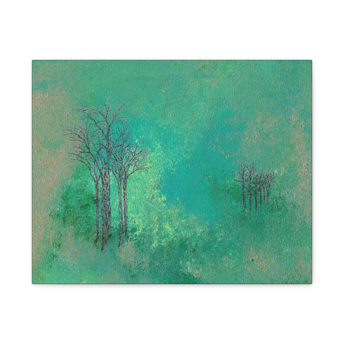 Titled "Trees In The Clouds" Abstract On Canvas