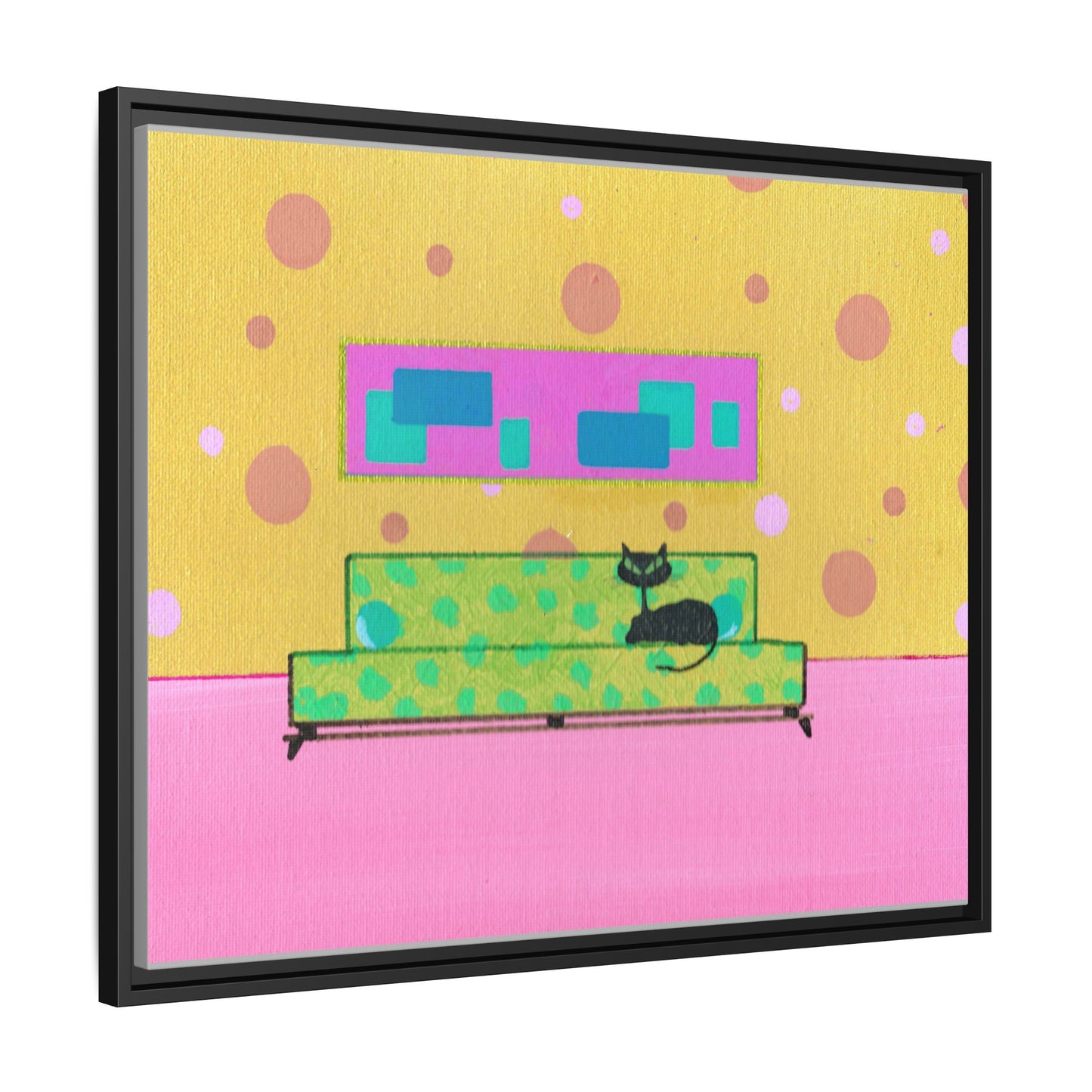Waiting For Brother Vintage Inspired Framed Canvas Print