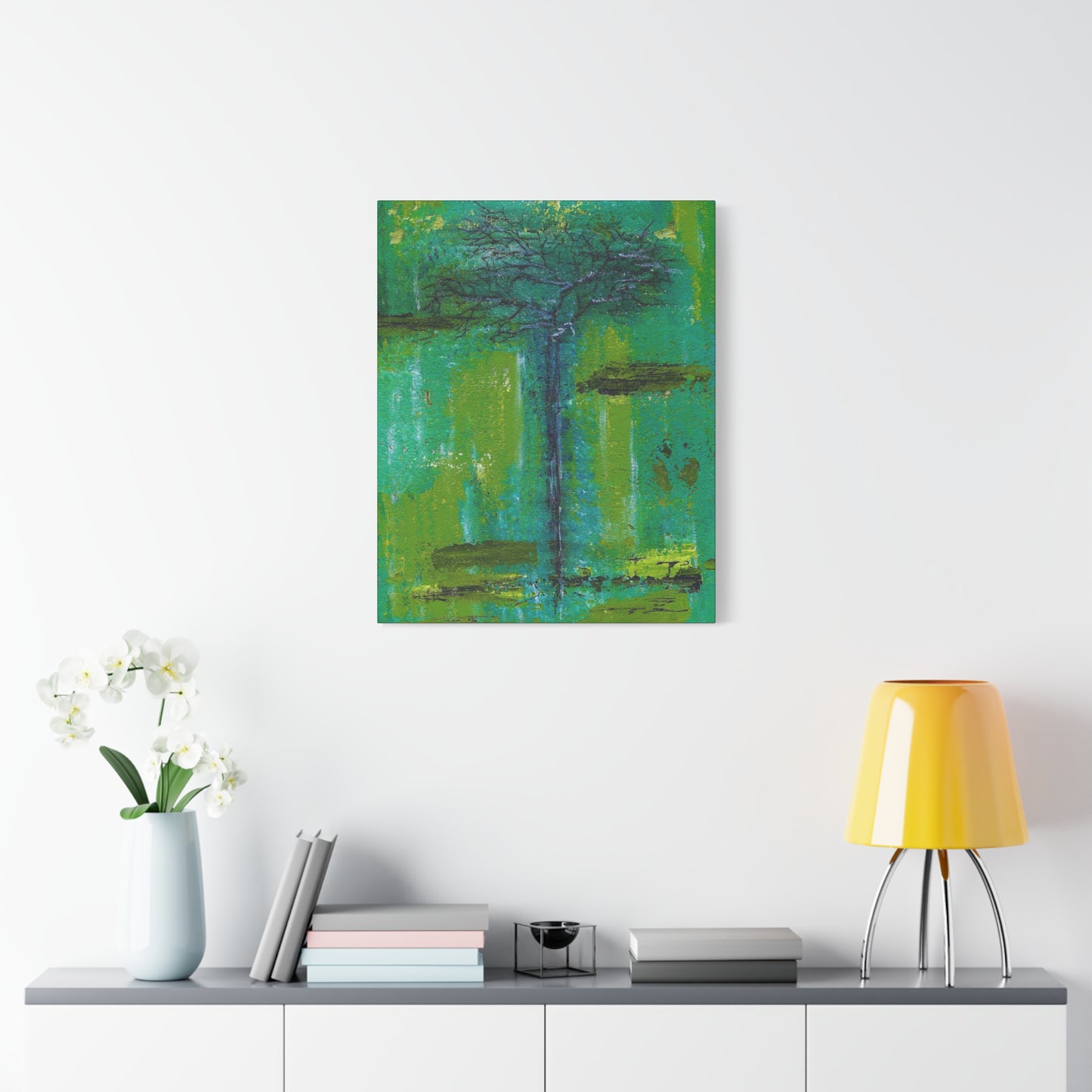 Titled "From The Terrace" Abstract On Canvas