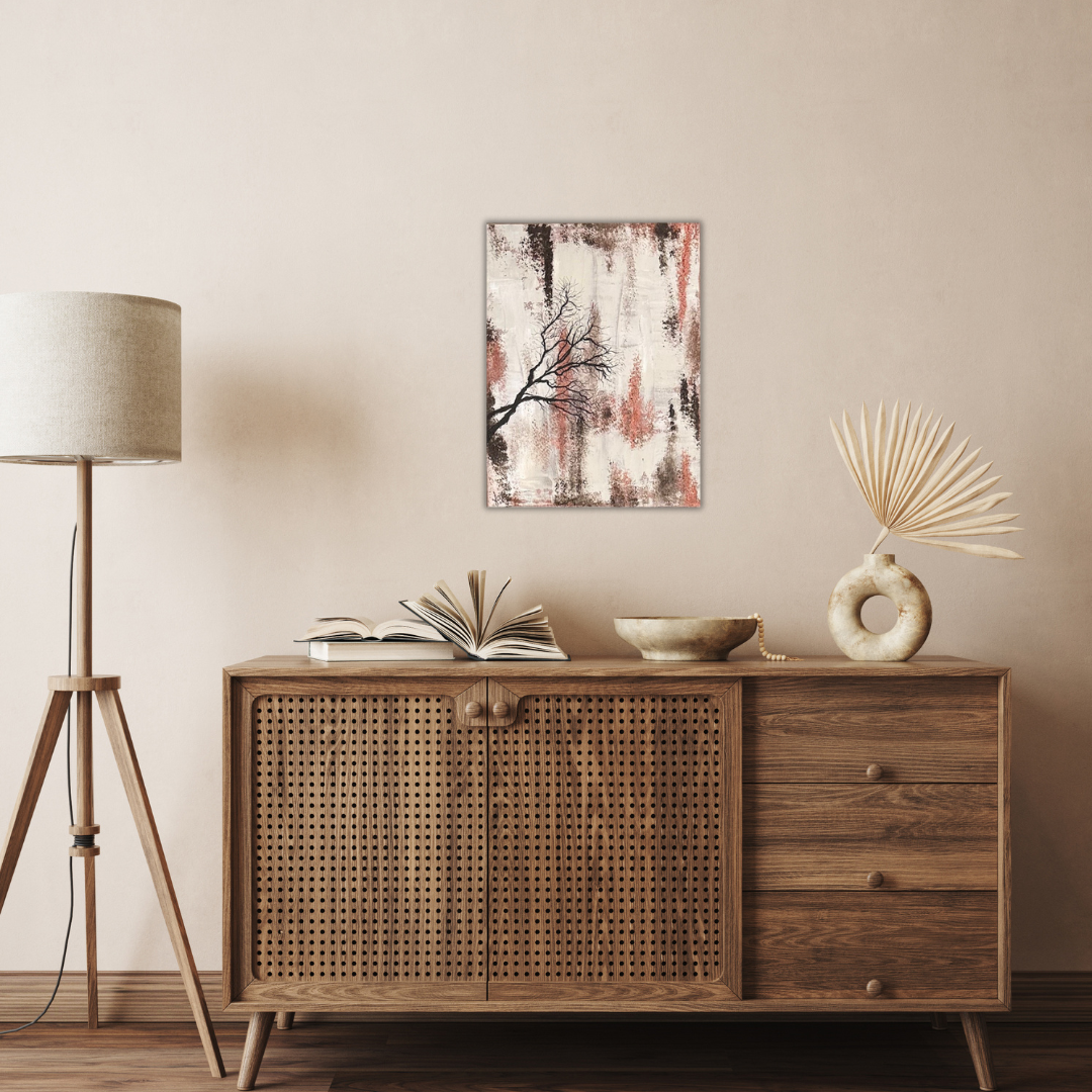 Titled Tree Branch In Winter