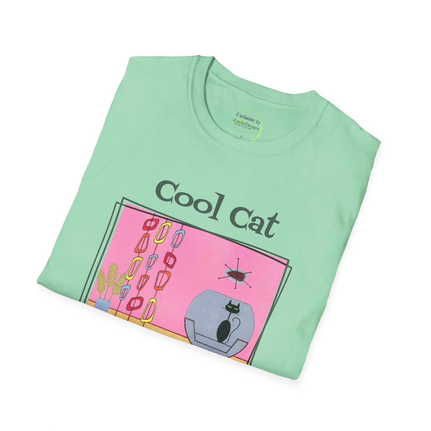 Cool Cat T-Shirt With Vintage Art