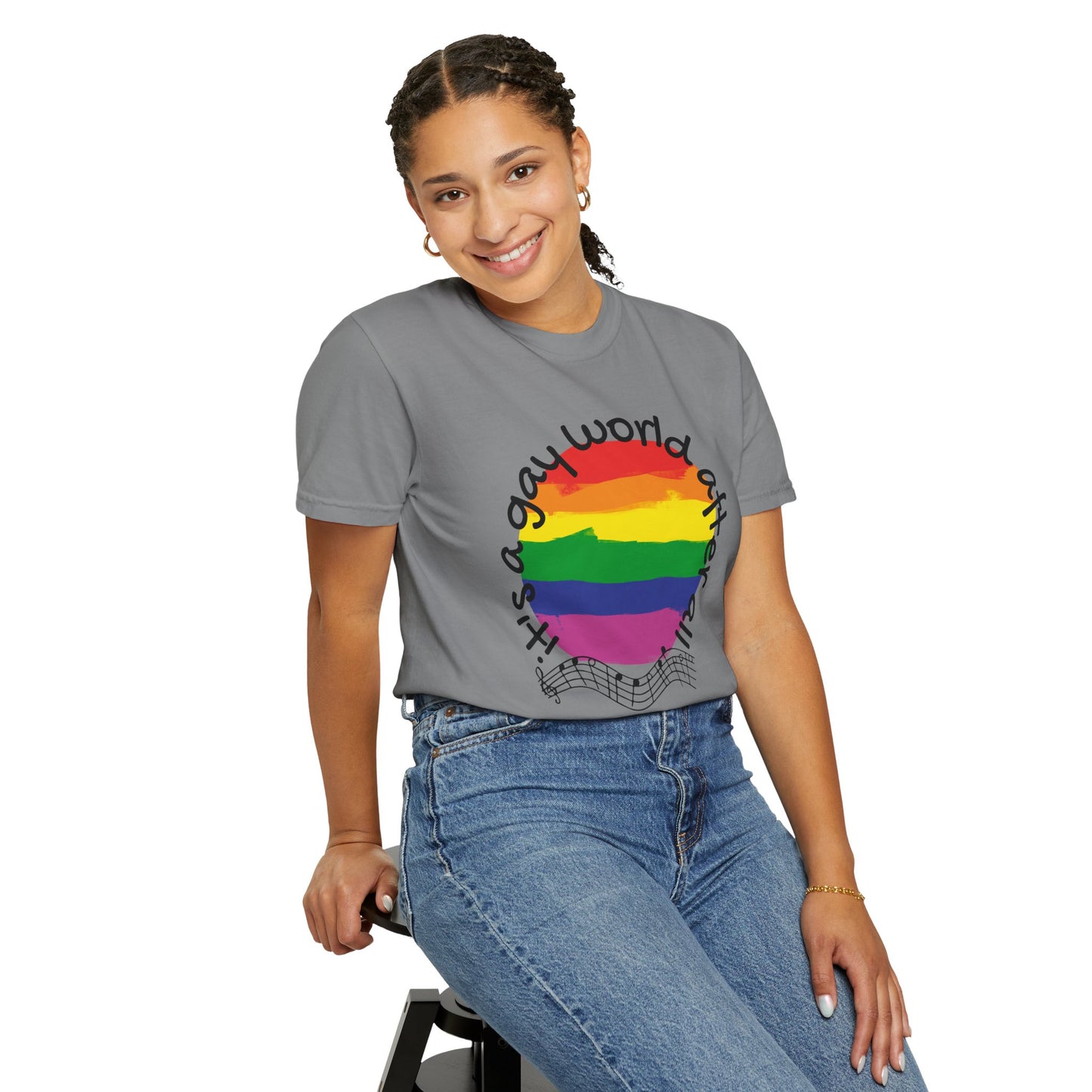 Pride Earth T-shirt, It's A Gay World Afterall, Fun Gay Pride Tee