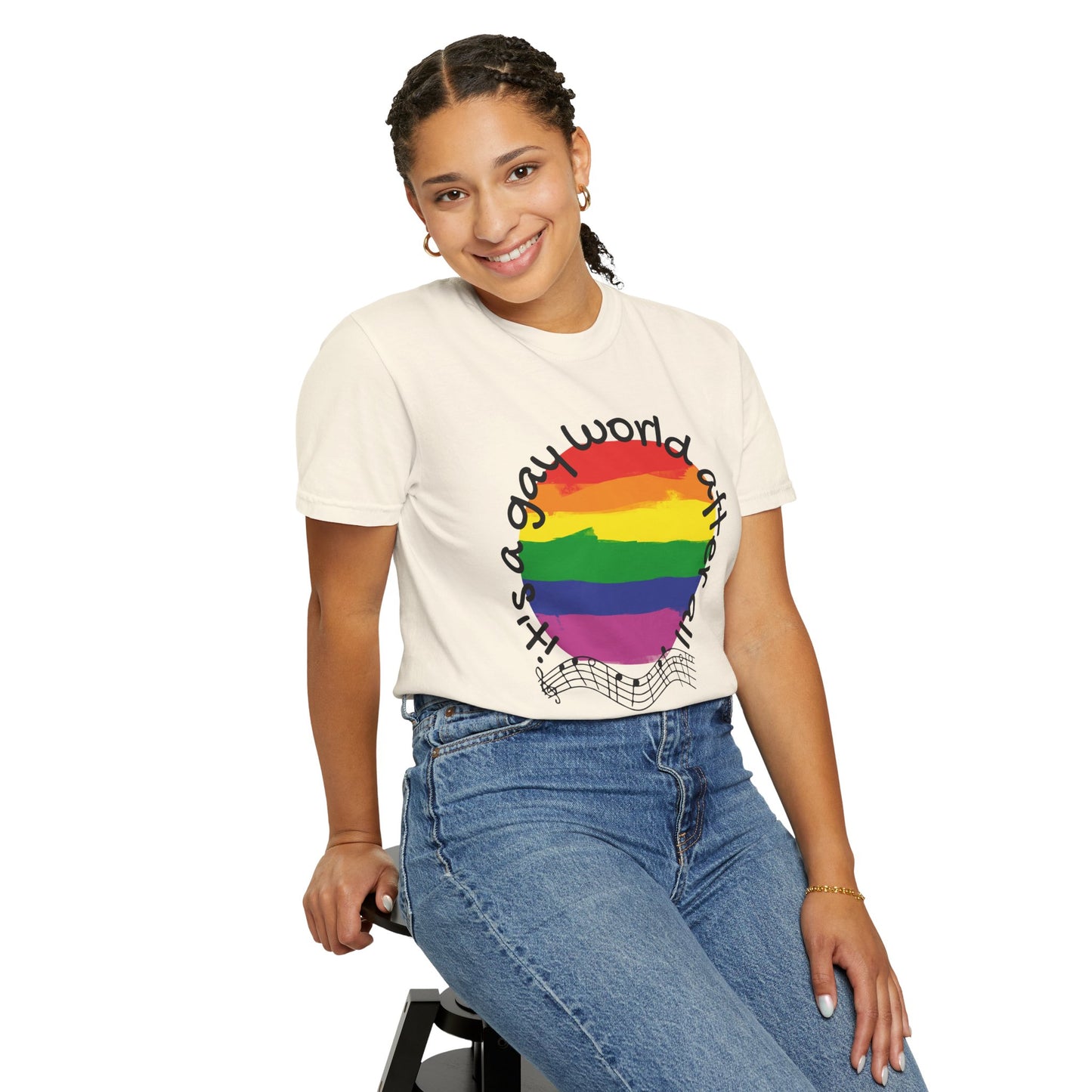 Pride Earth T-shirt, It's A Gay World Afterall, Fun Gay Pride Tee