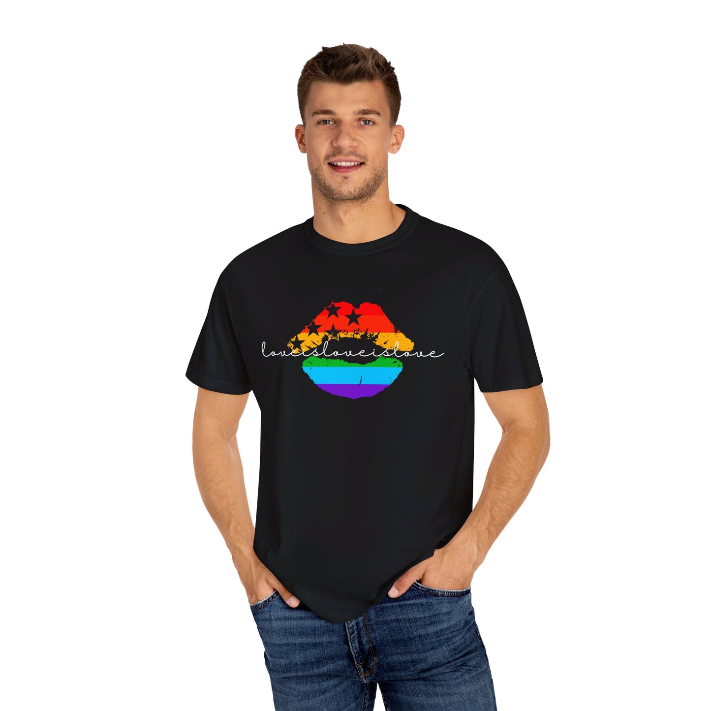 Pride Lips Tee, Love Is Love, Celebrating All Love LGBTQ+