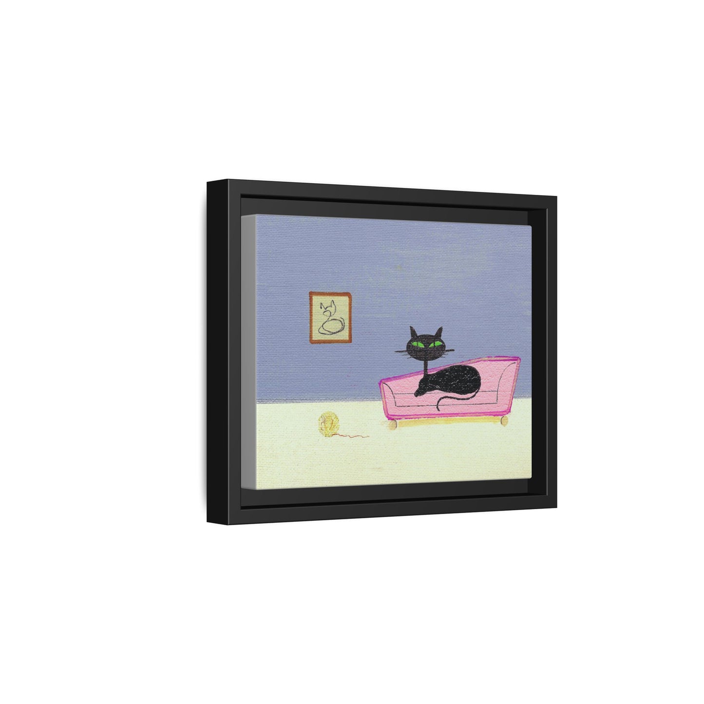 My Kitty Cave Vintage Cat Canvas Print — Framed Wall Art