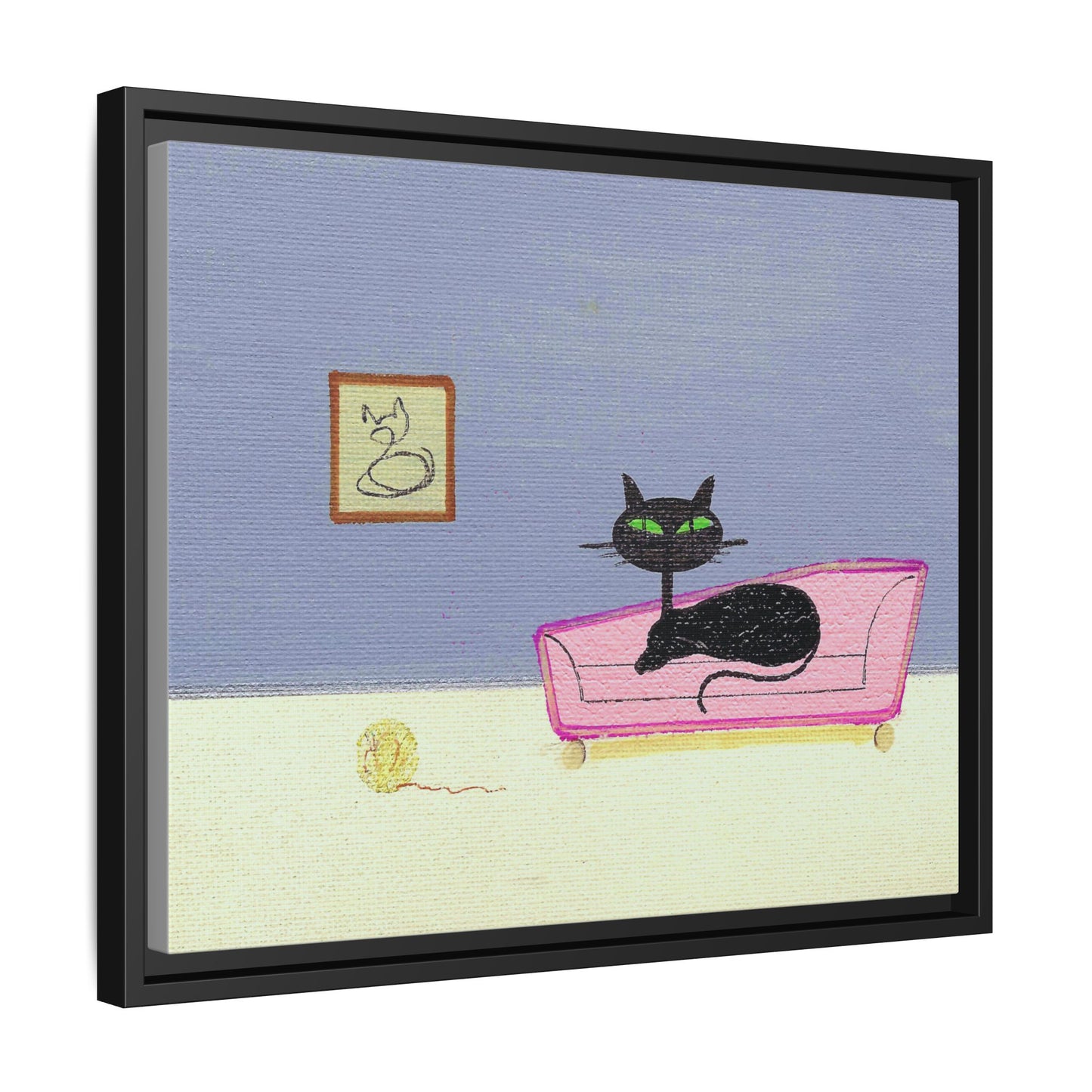 My Kitty Cave Vintage Cat Canvas Print — Framed Wall Art
