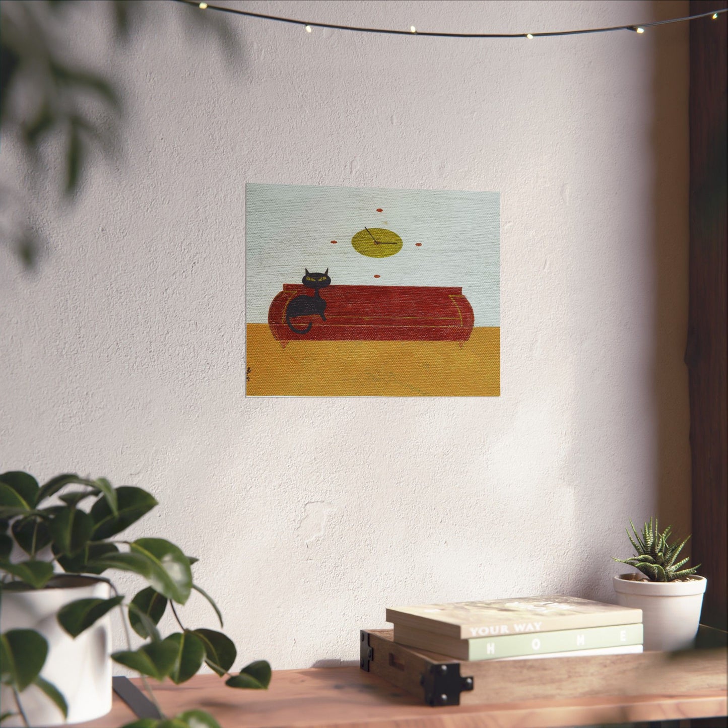 Poster - Vintage Inspired Cat Art Titled Time To Eat