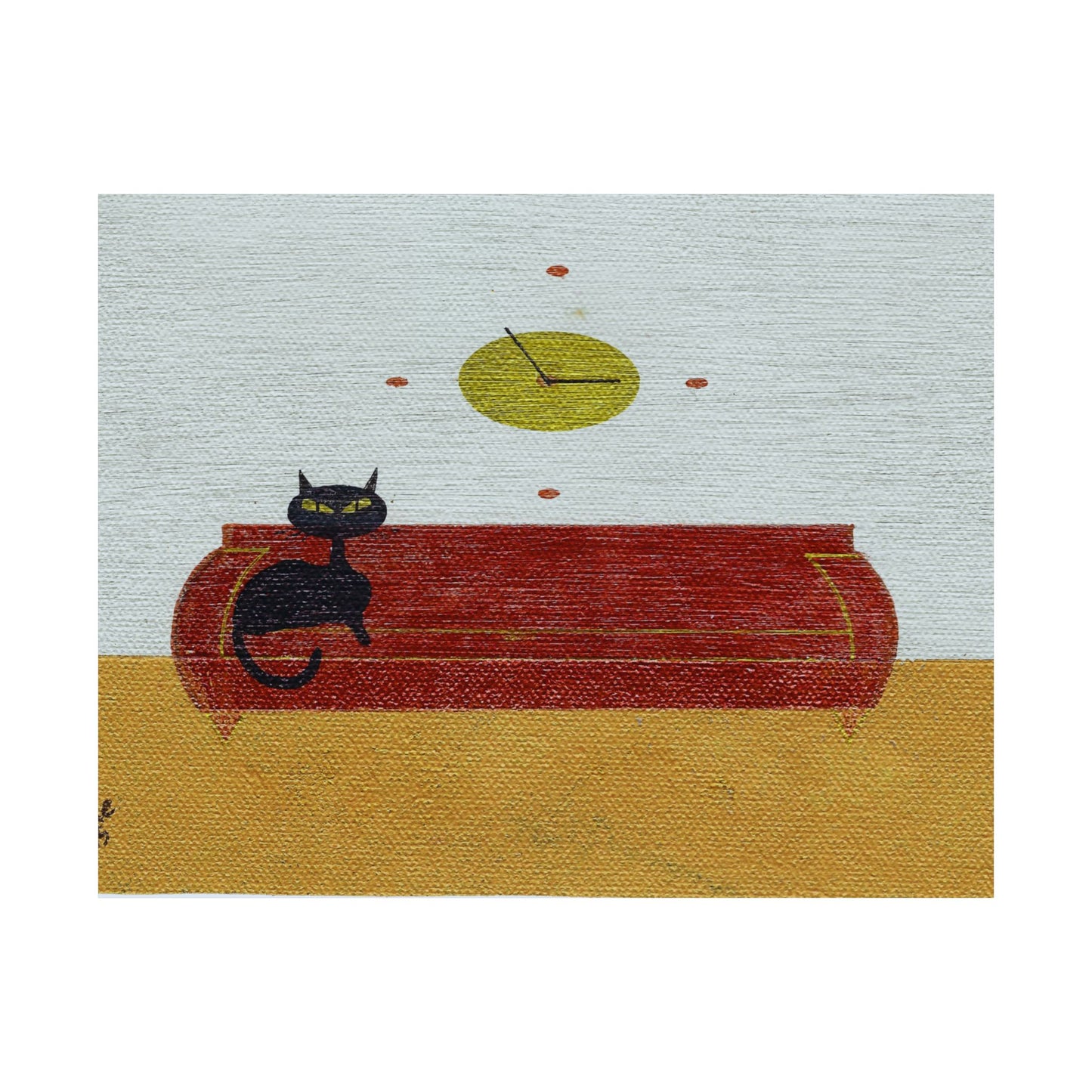 Poster - Vintage Inspired Cat Art Titled Time To Eat