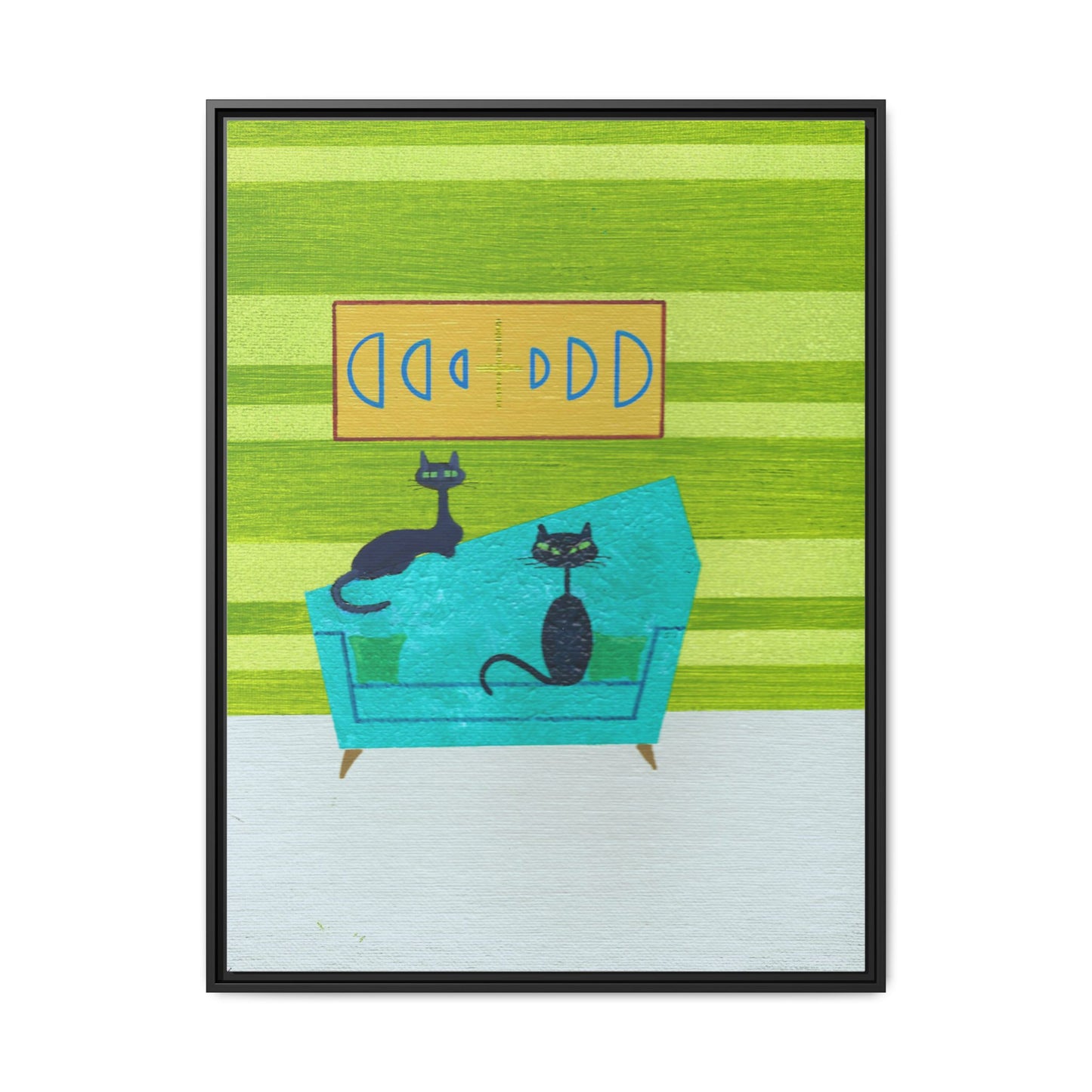 Just The Two Of Us Vintage Inspired Framed Canvas Print