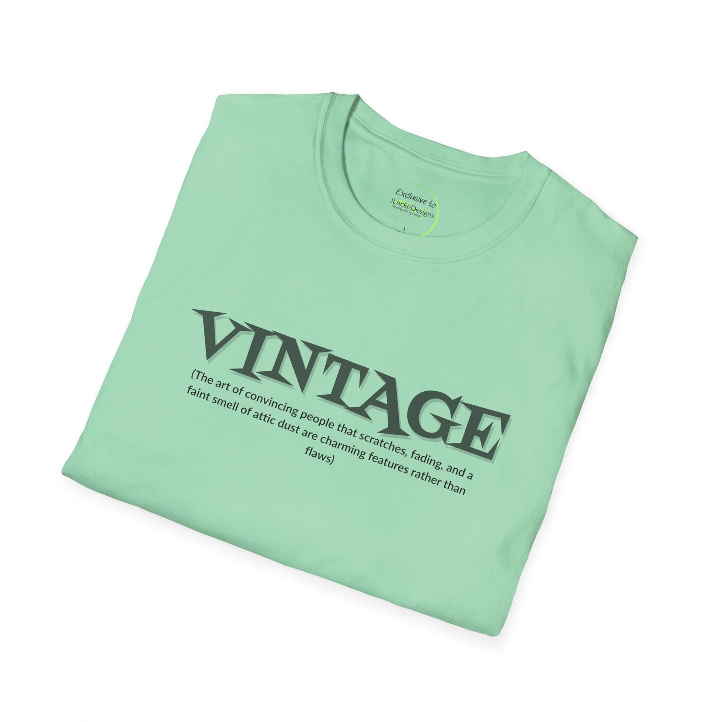 Vintage Definition T-Shirt — Text-Only Retro Typography Shirt