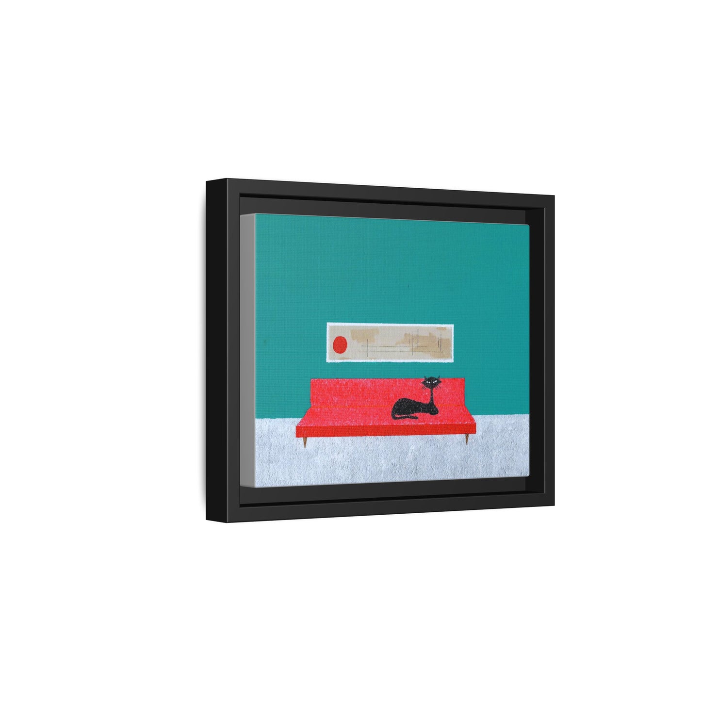 Art Kitty 1 Vintage Inspired Framed Canvas Print