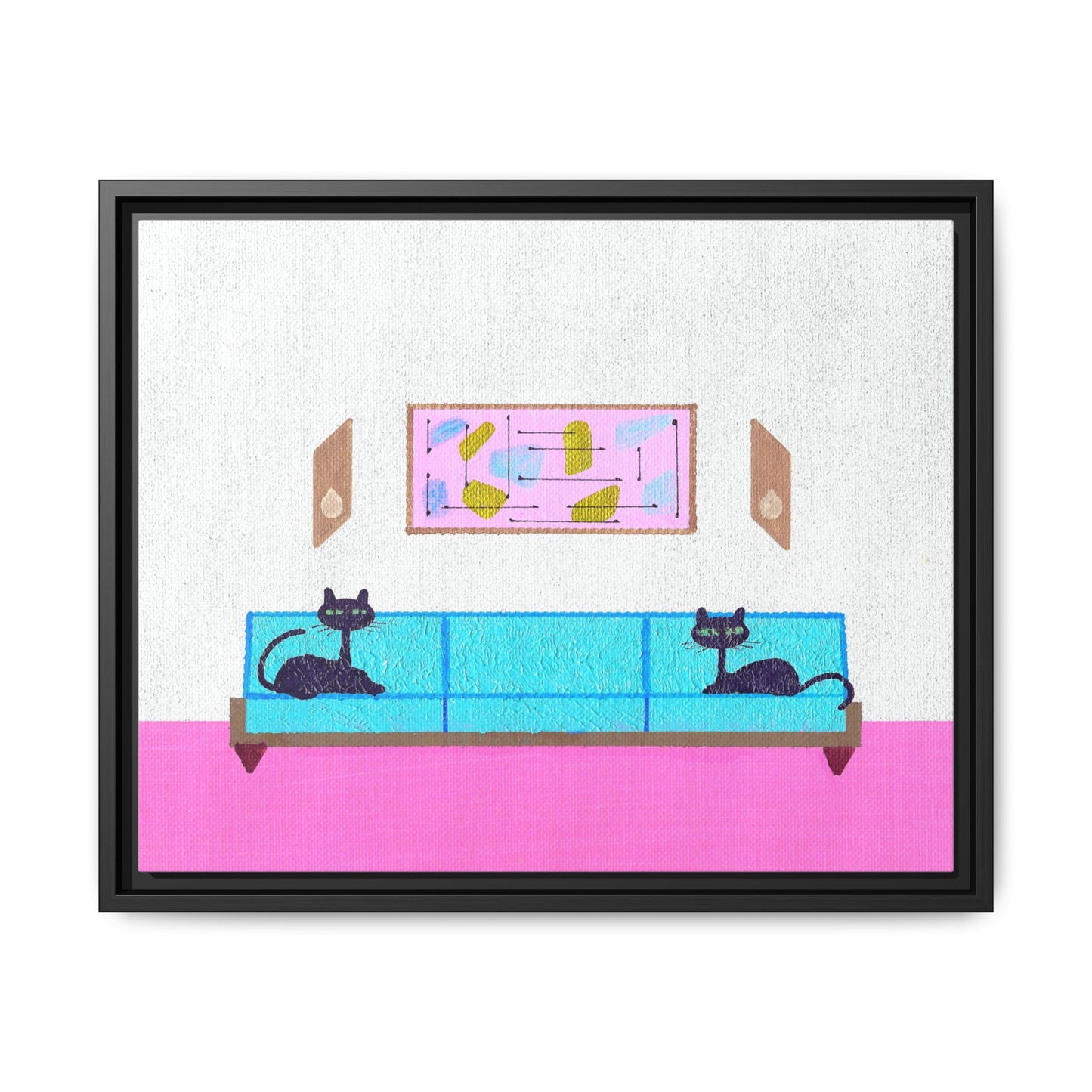 Well Behaved Vintage Inspired Framed Canvas Print