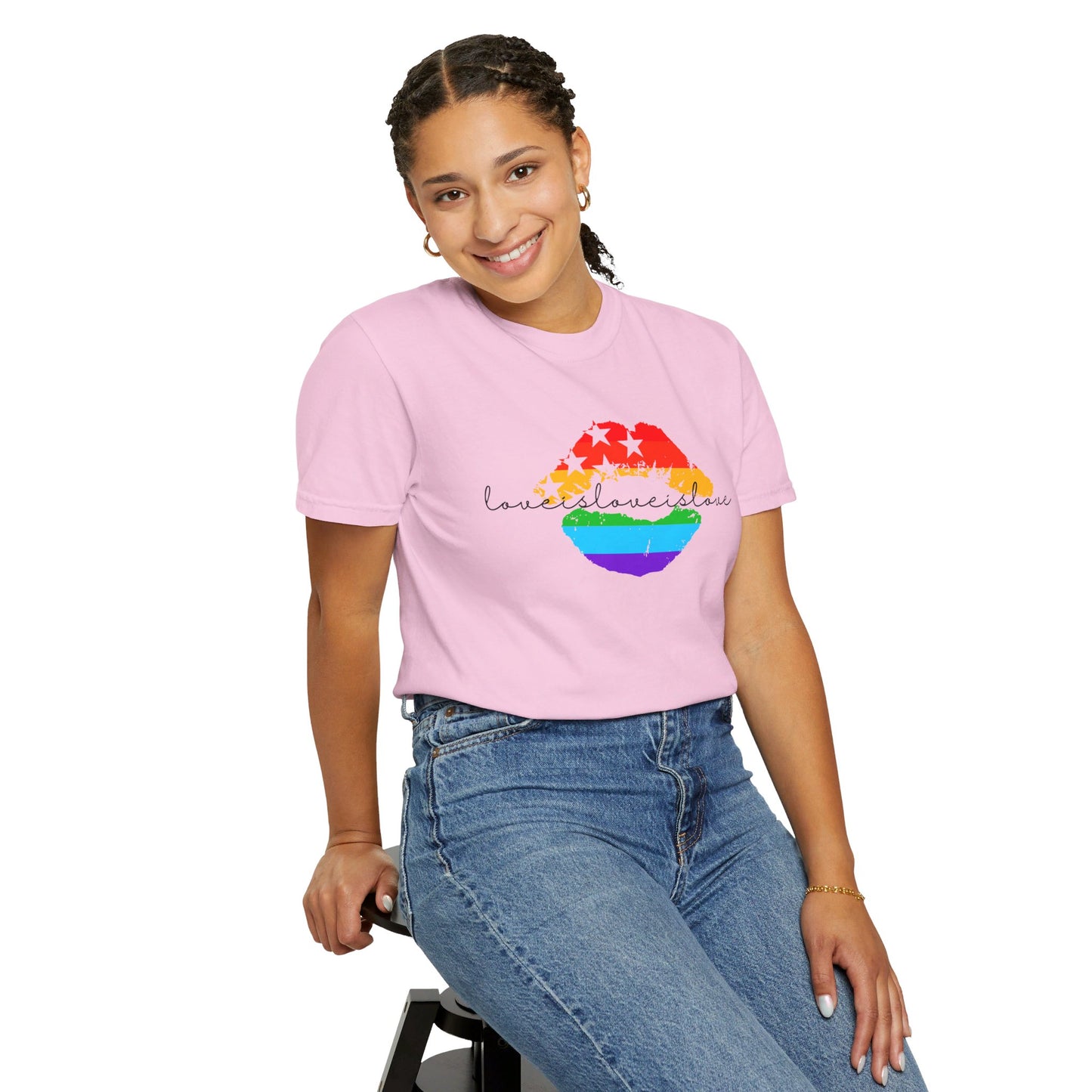 Pride Lips Tee, Love Is Love, Celebrating All Love LGBTQ+