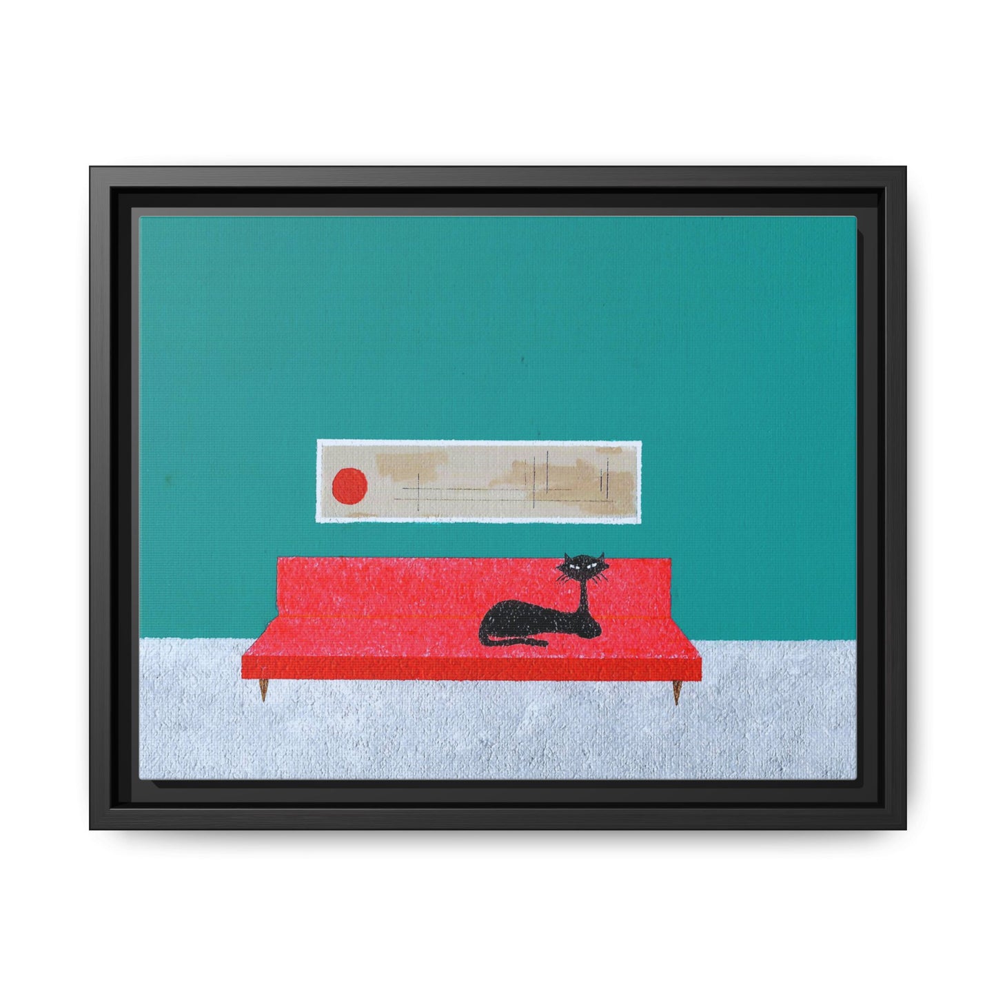 Art Kitty 1 Vintage Inspired Framed Canvas Print