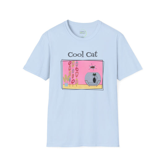 Cool Cat T-Shirt With Vintage Art