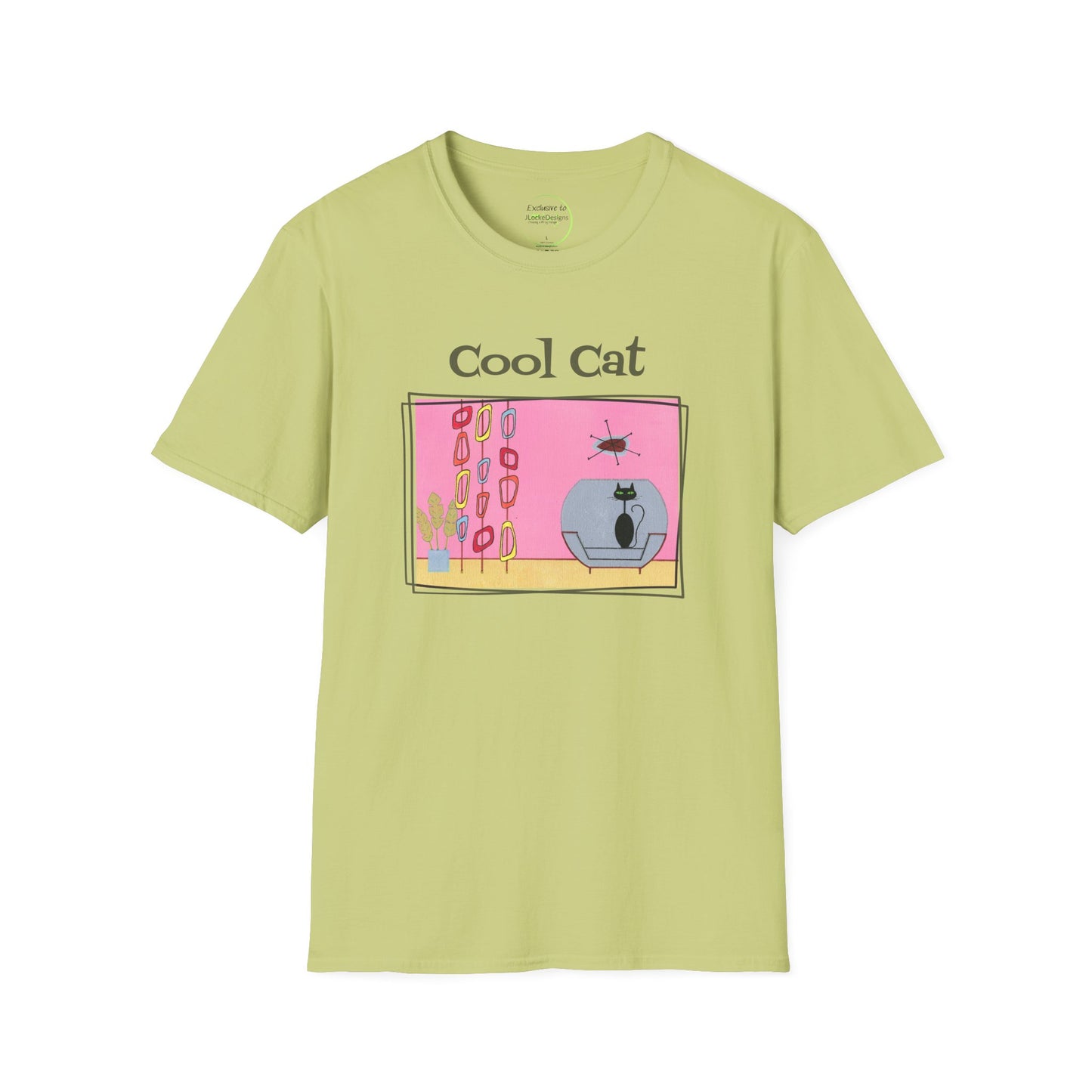 Cool Cat T-Shirt With Vintage Art