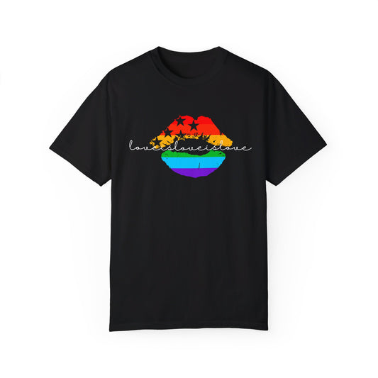 Pride Lips Tee, Love Is Love, Celebrating All Love LGBTQ+